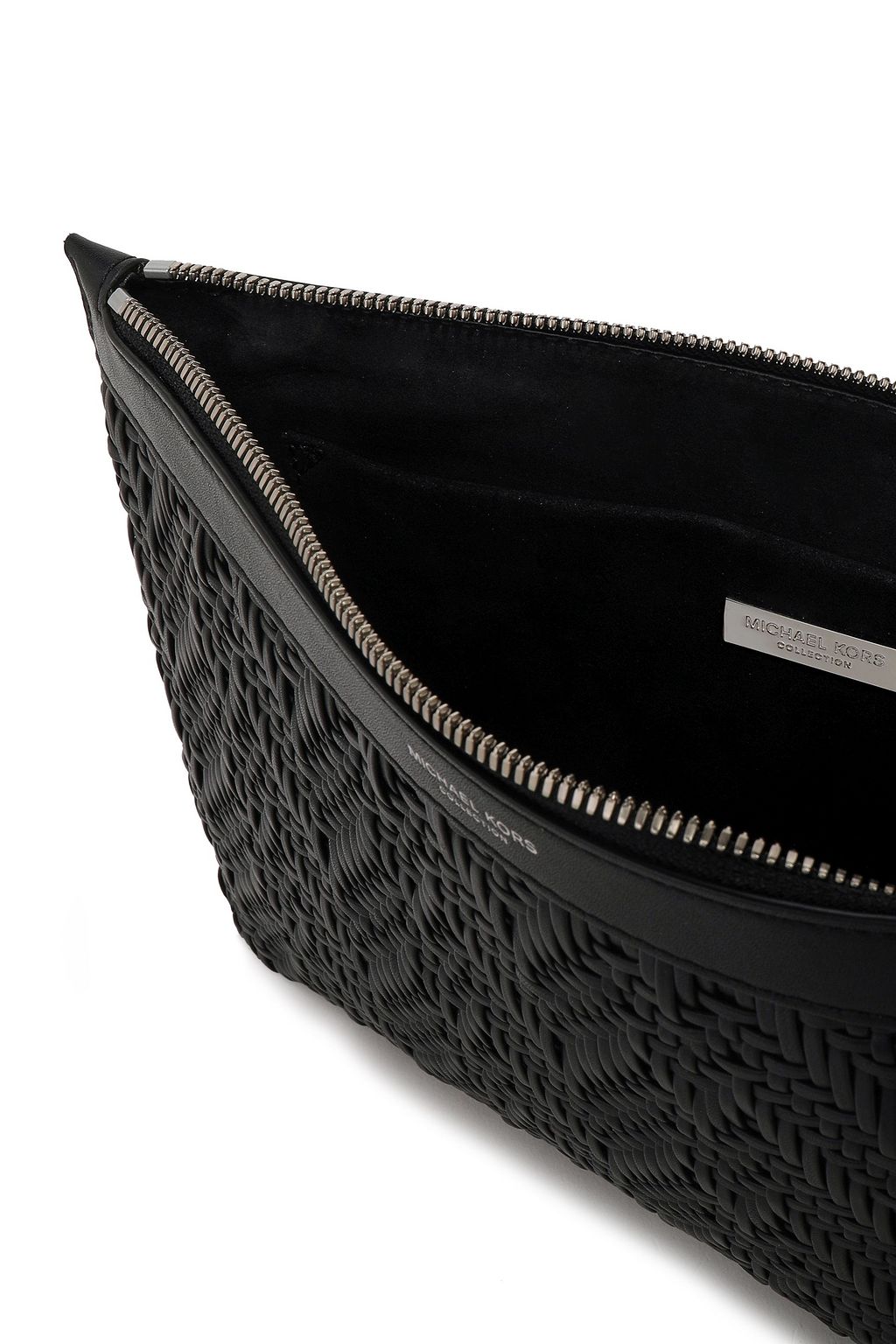 MICHAEL KORS COLLECTION Loren tassel-trimmed braided leather clutch
