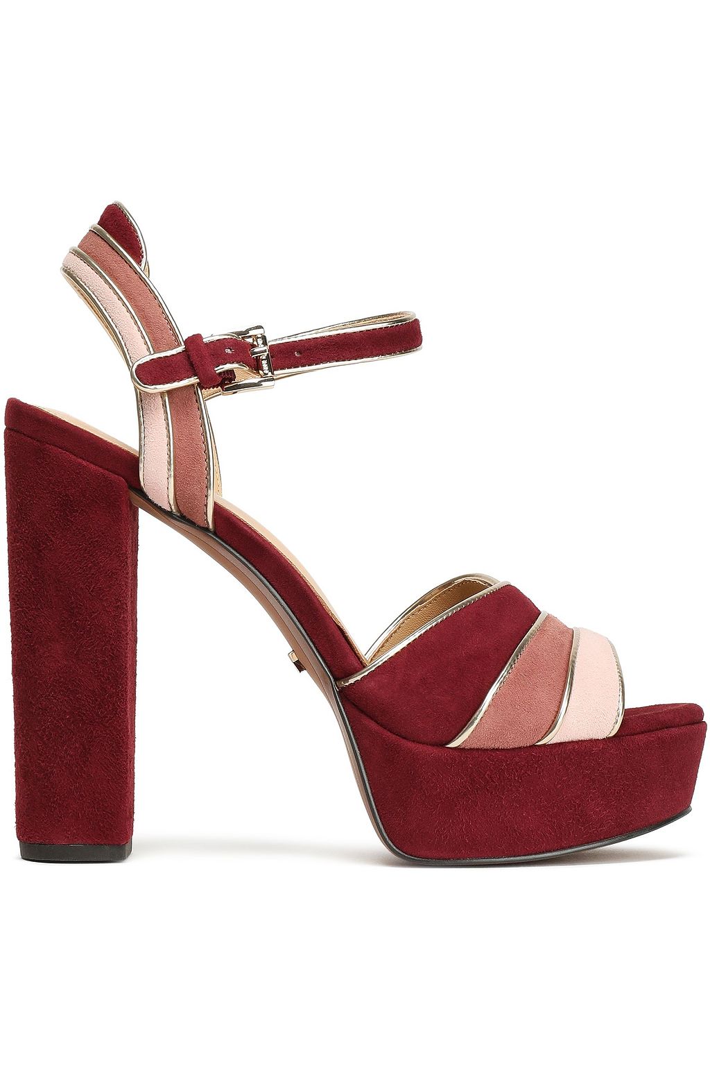 burgundy color sandals