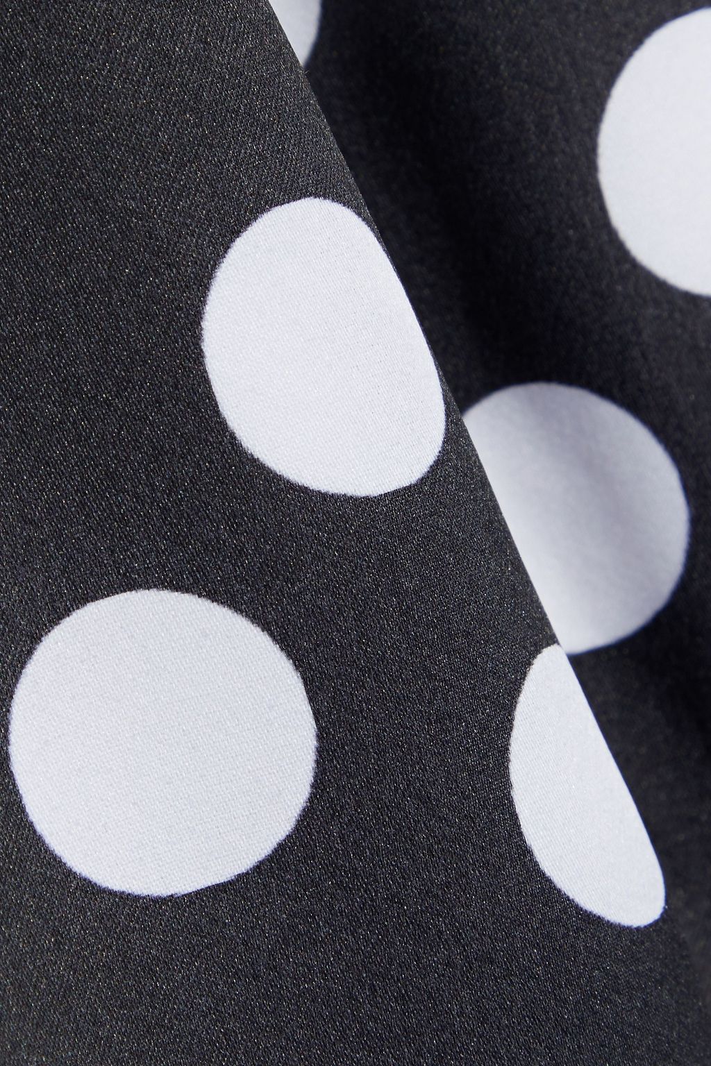 CAROLINA HERRERA Bow-embellished pleated polka-dot silk-gazar dress