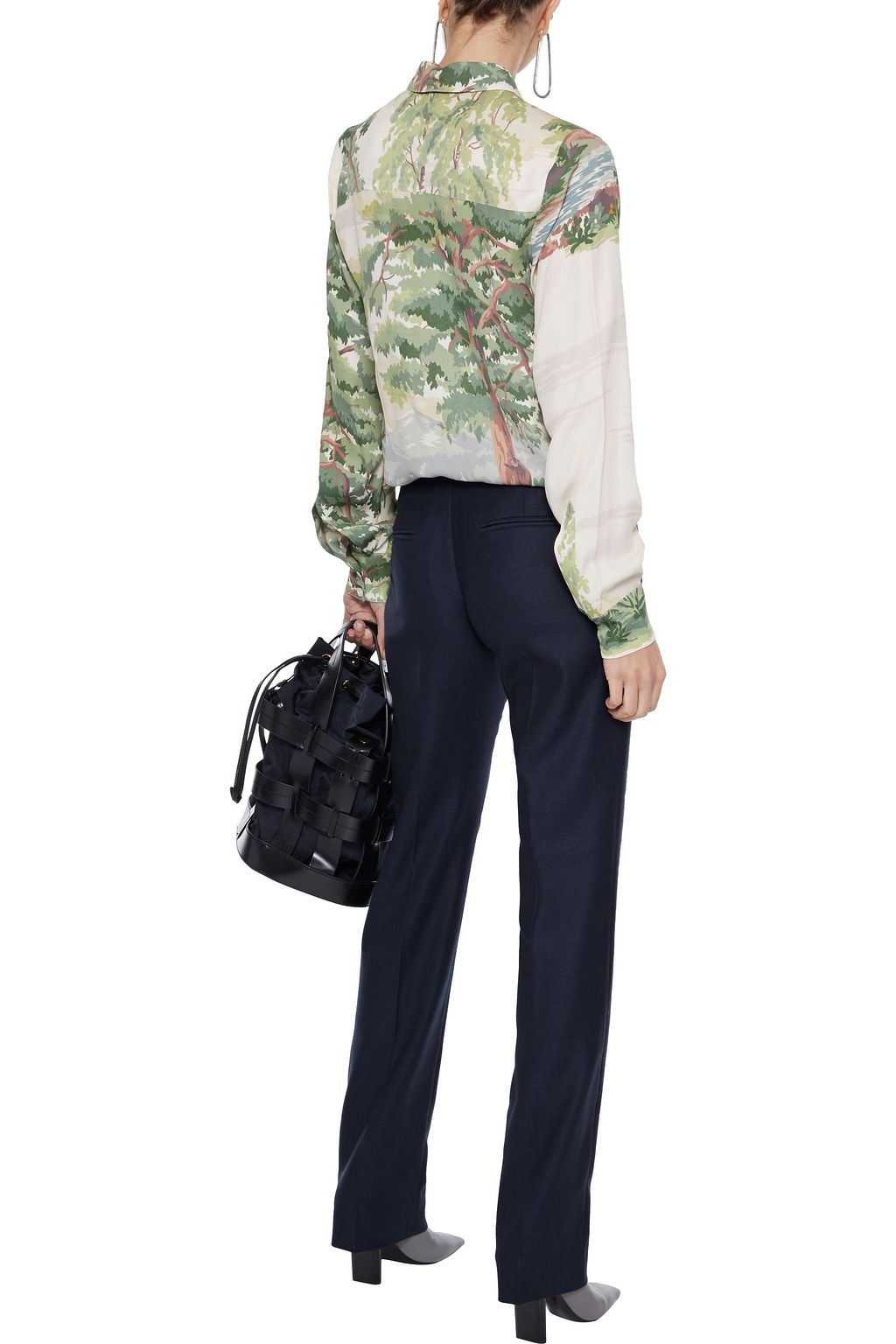 STELLA MCCARTNEY Anna wool-piqué straight-leg pants