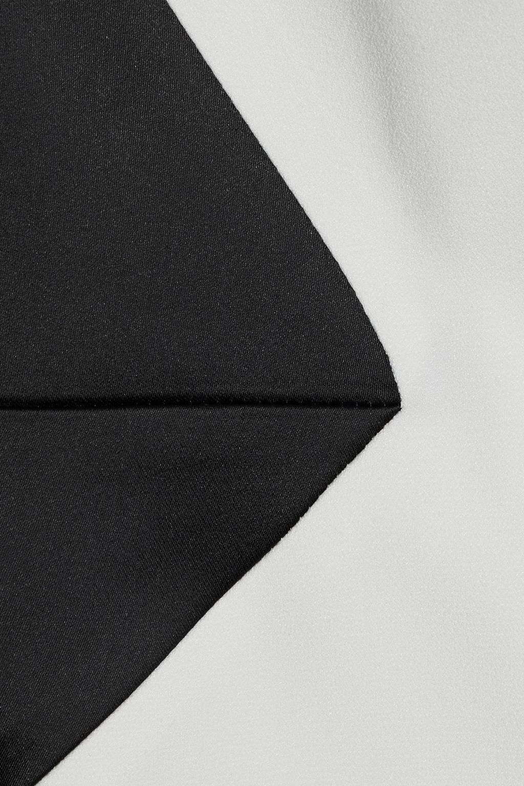 Off white Cutout Two tone Satin paneled Crepe Mini Dress Sale Up To