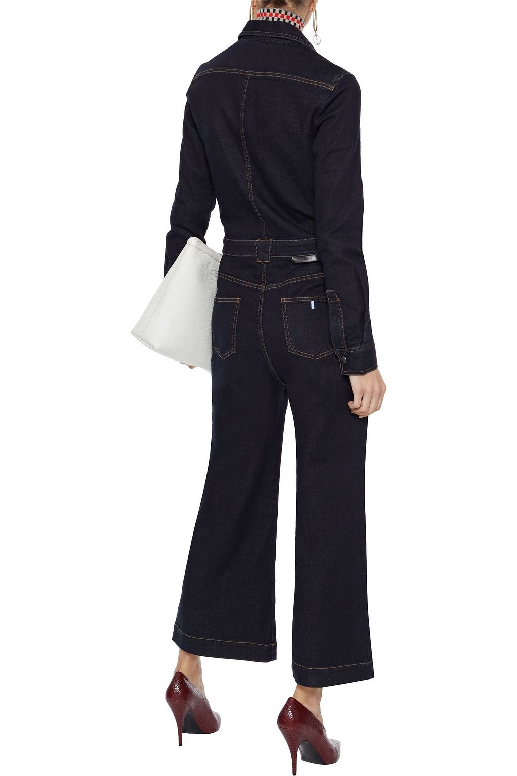 STELLA MCCARTNEY Cropped denim jumpsuit