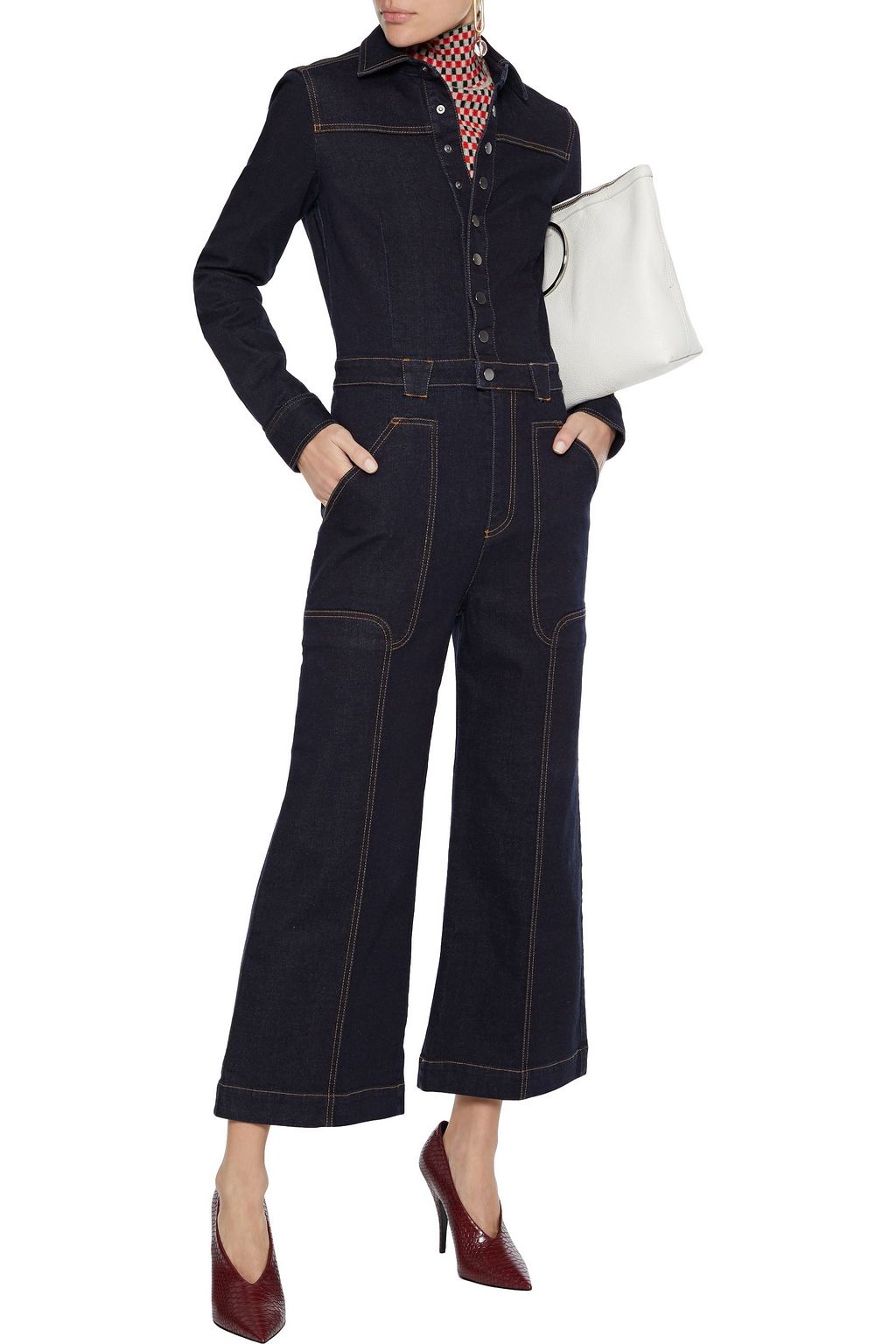 STELLA MCCARTNEY Cropped denim jumpsuit