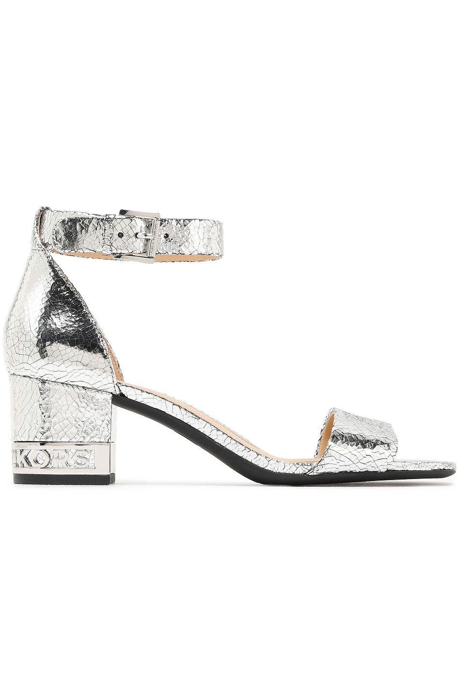 michael kors silver sandal heels