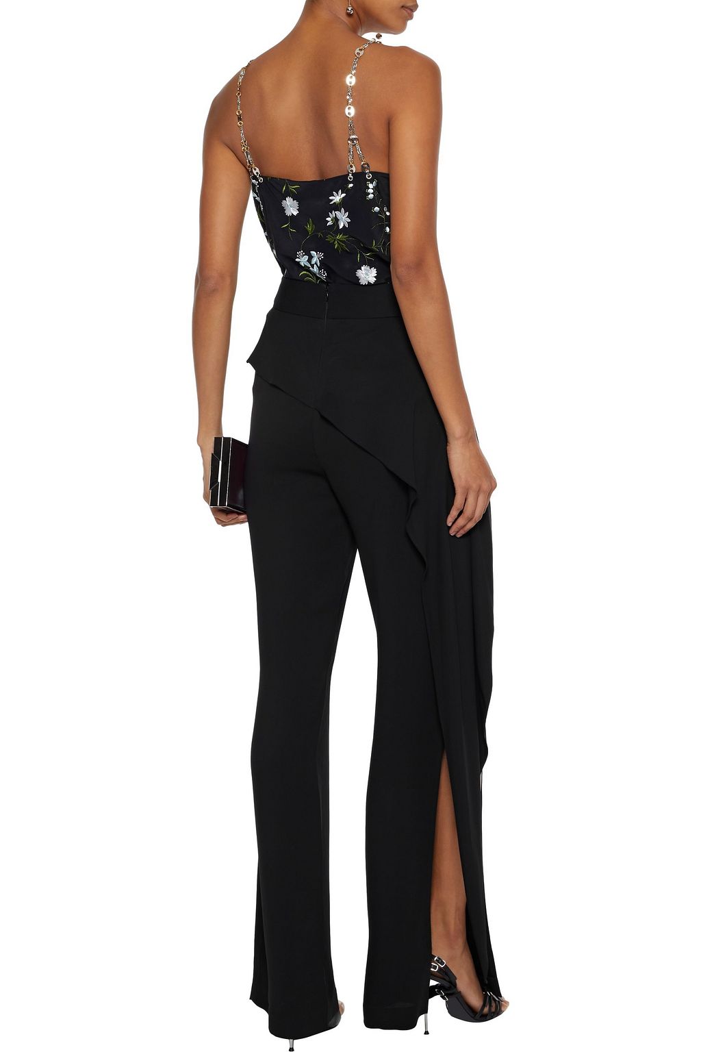 MICHELLE MASON Draped crepe wide-leg pants