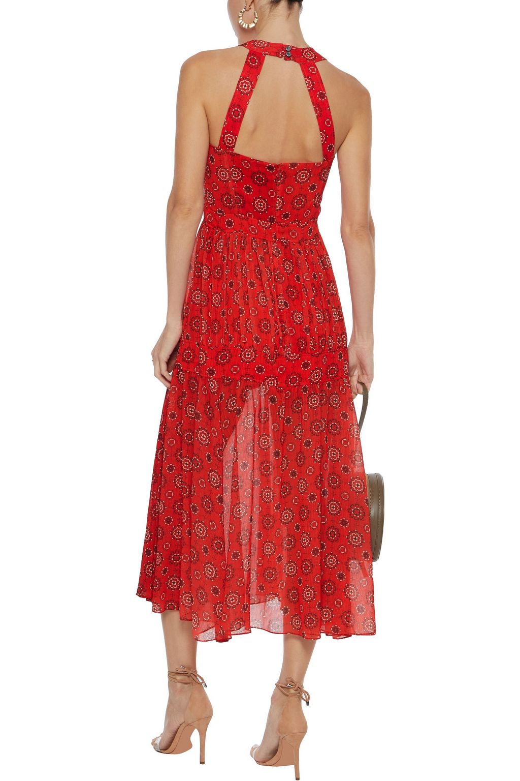 MARISSA WEBB Seraphina gathered printed georgette midi dress