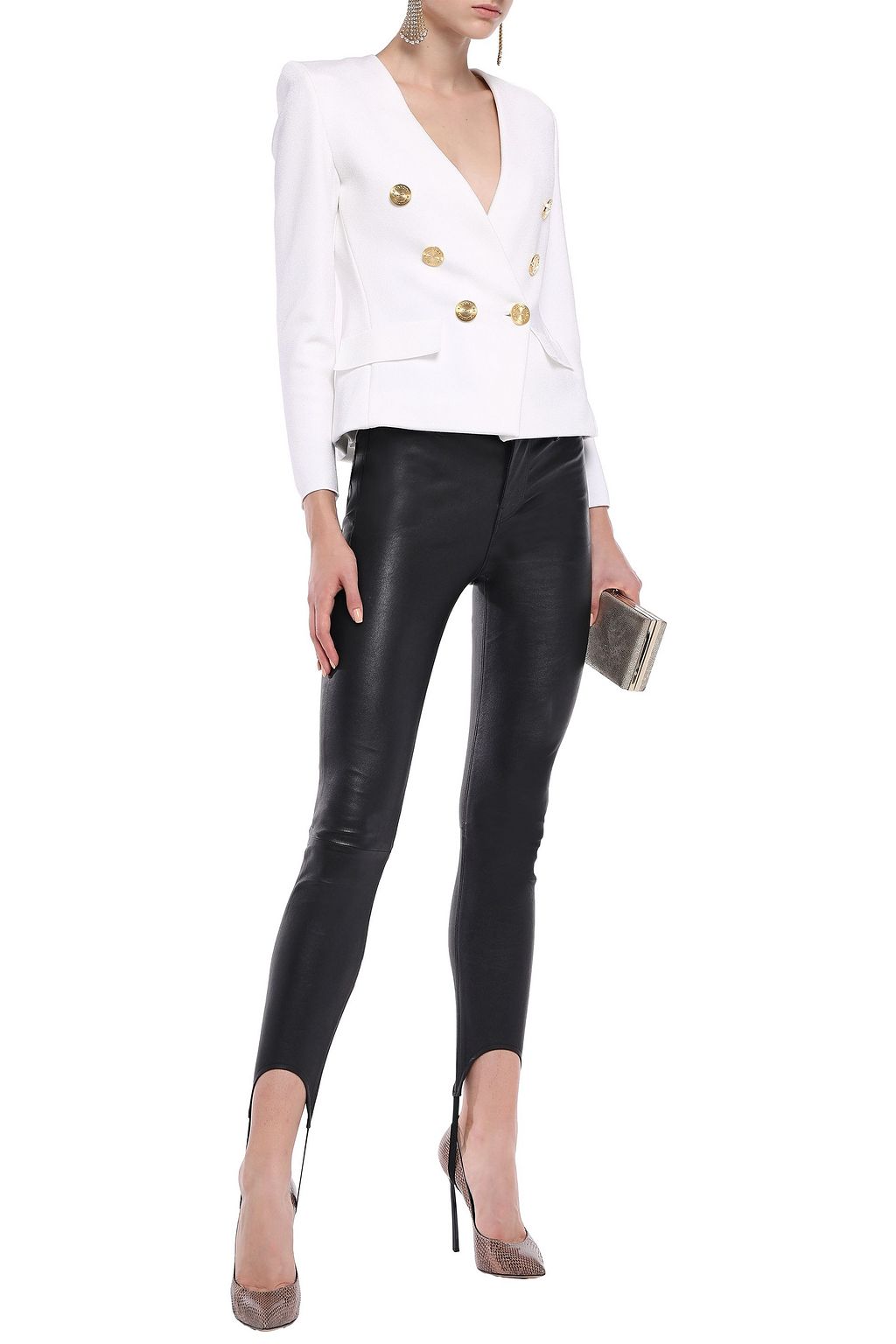 ALEXANDRE VAUTHIER Double-breasted stretch-knit blazer