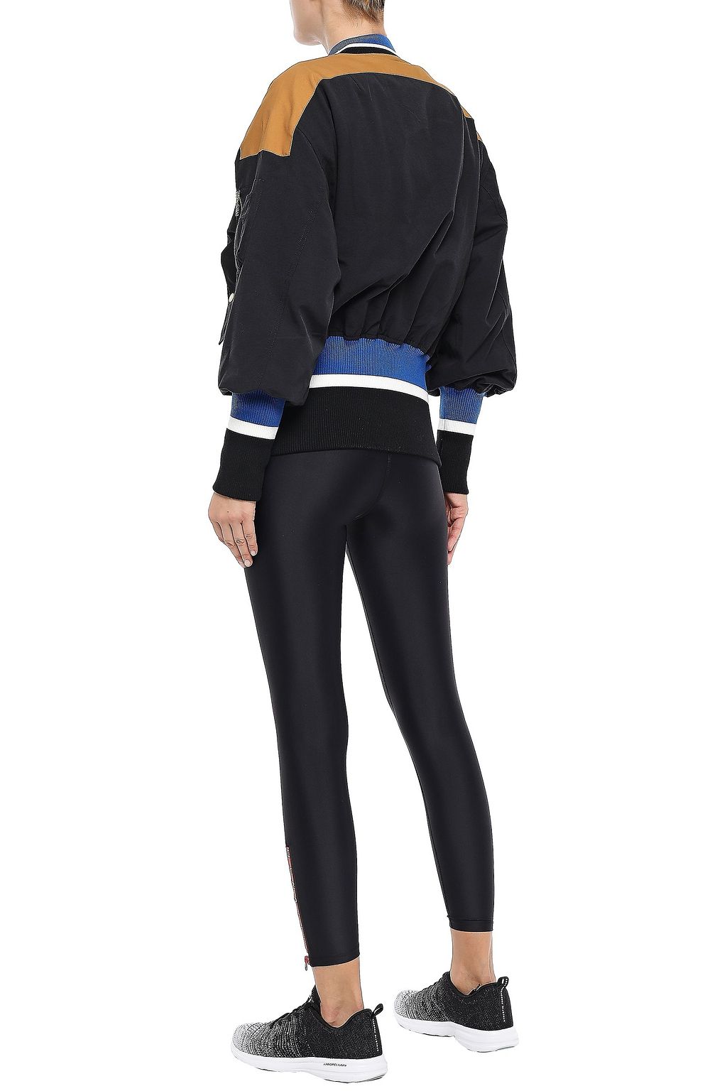 P.E NATION Striped canvas bomber jacket