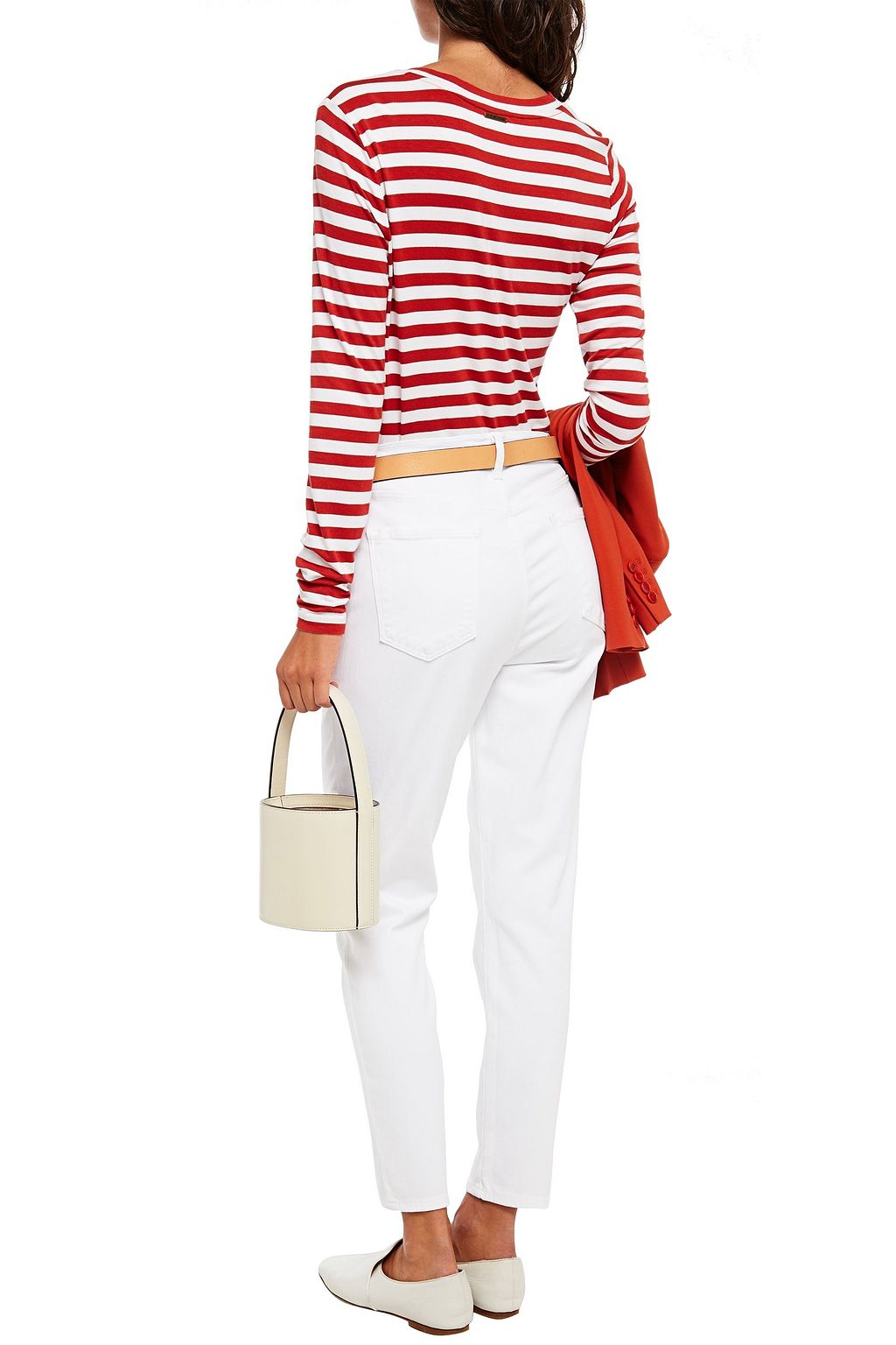 J BRAND Hoch sitzende Cropped Skinny Jeans