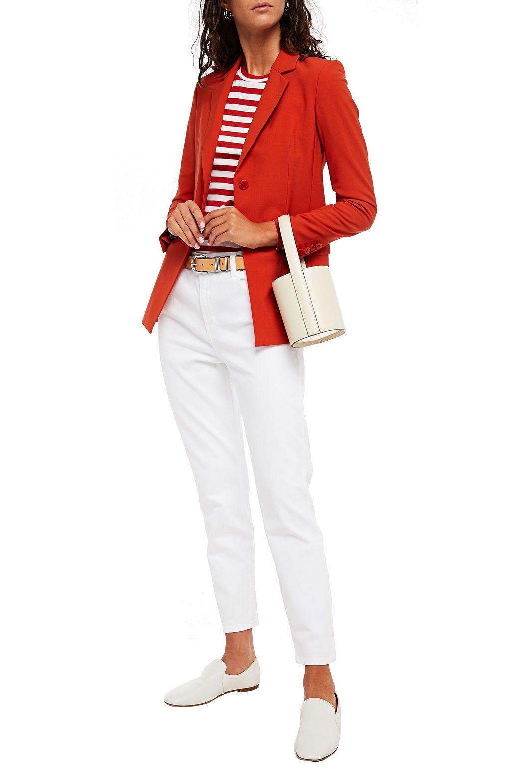 J BRAND Hoch sitzende Cropped Skinny Jeans