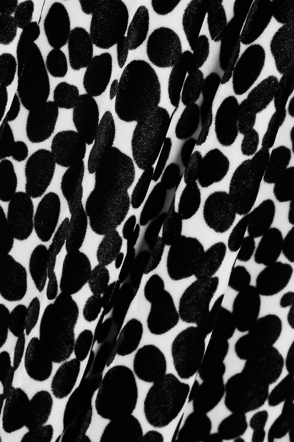 RAQUEL DINIZ Giovanna printed velvet halterneck gown