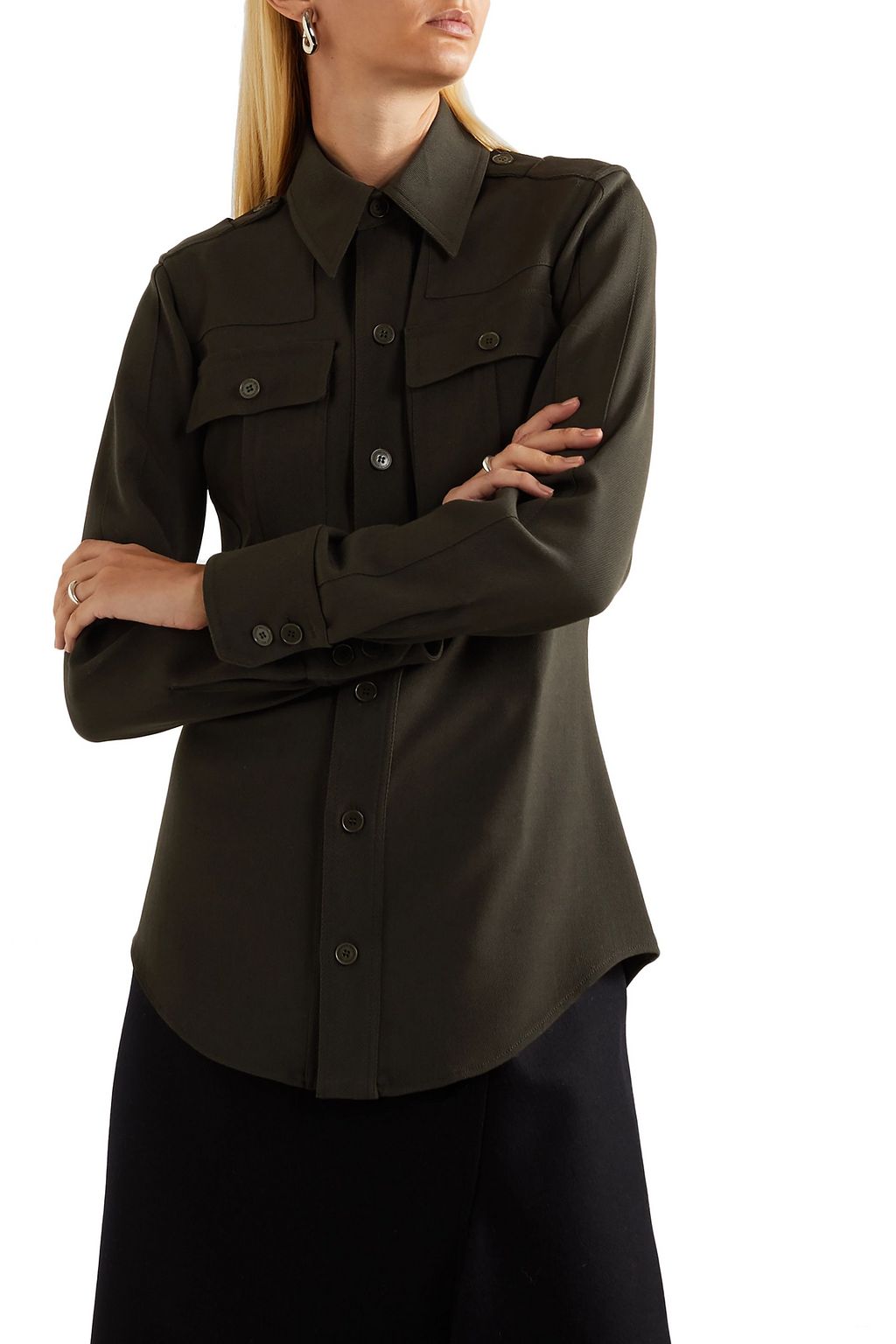 STELLA MCCARTNEY Wool-twill shirt