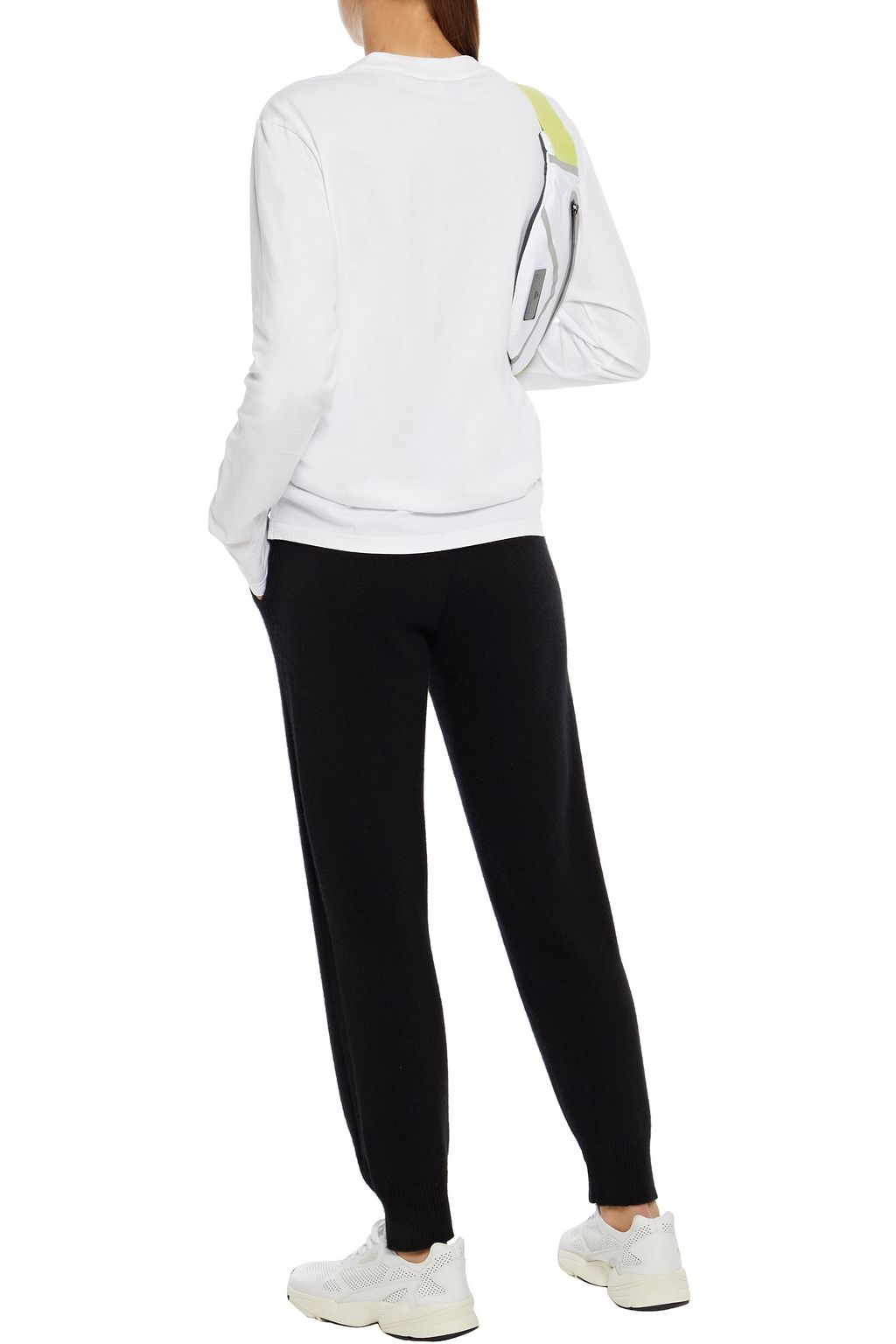 REEBOK X VICTORIA BECKHAM Embroidered printed cotton-jersey top