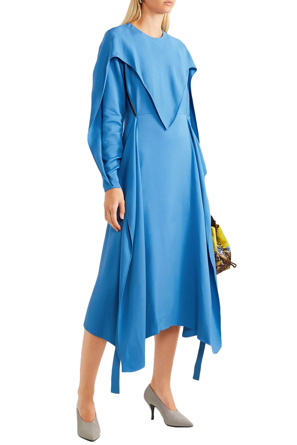 STELLA MCCARTNEY Cutout draped cady midi dress