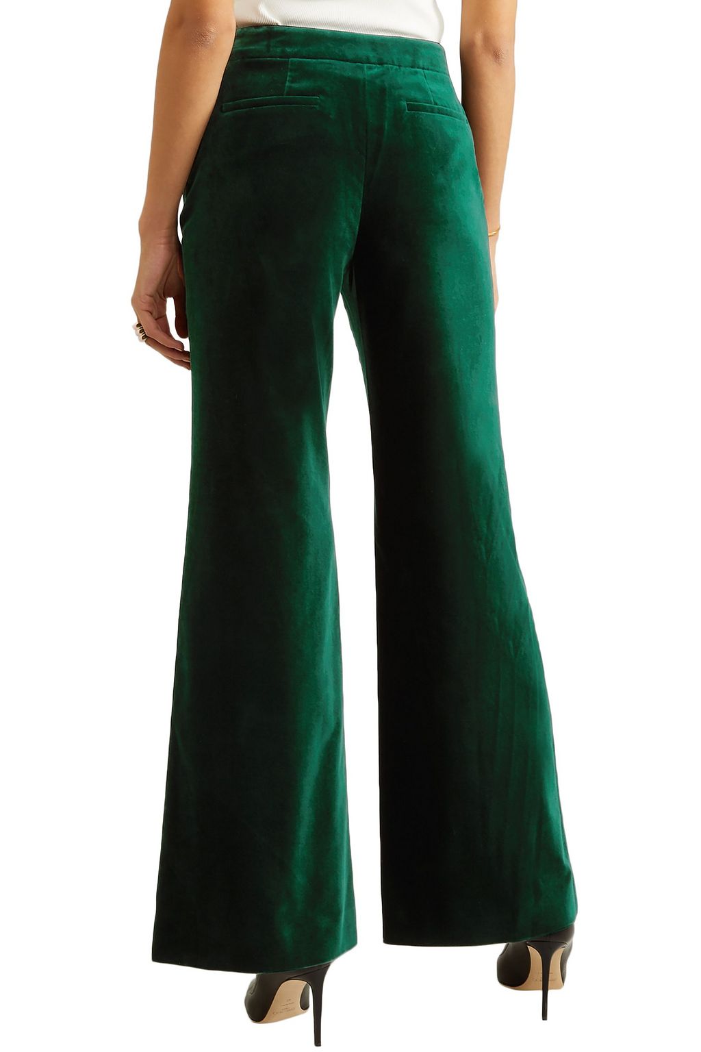 TEMPERLEY LONDON Clove velvet wide-leg pants
