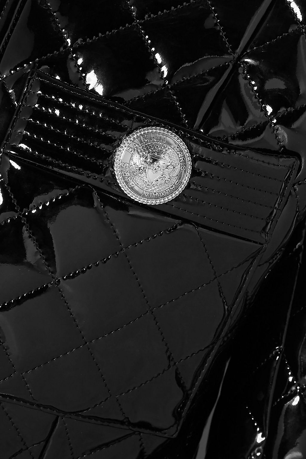 BALMAIN Quilted vinyl jacket