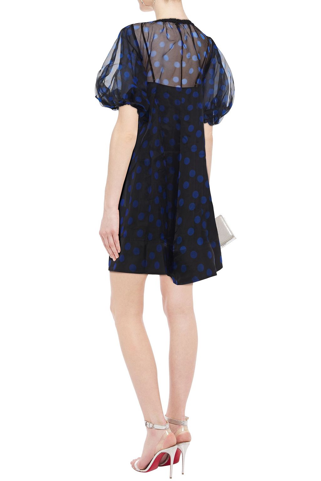 LEE MATHEWS Rayne gathered polka-dot silk-organza mini dress