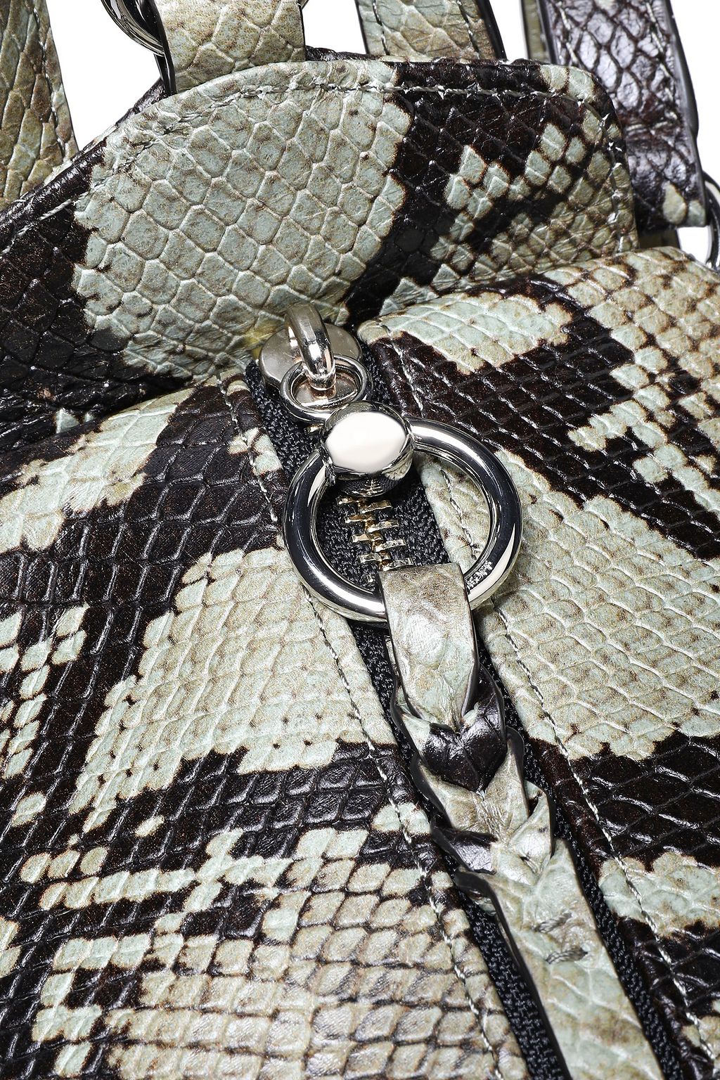 REBECCA MINKOFF Julian convertible snake-effect leather backpack