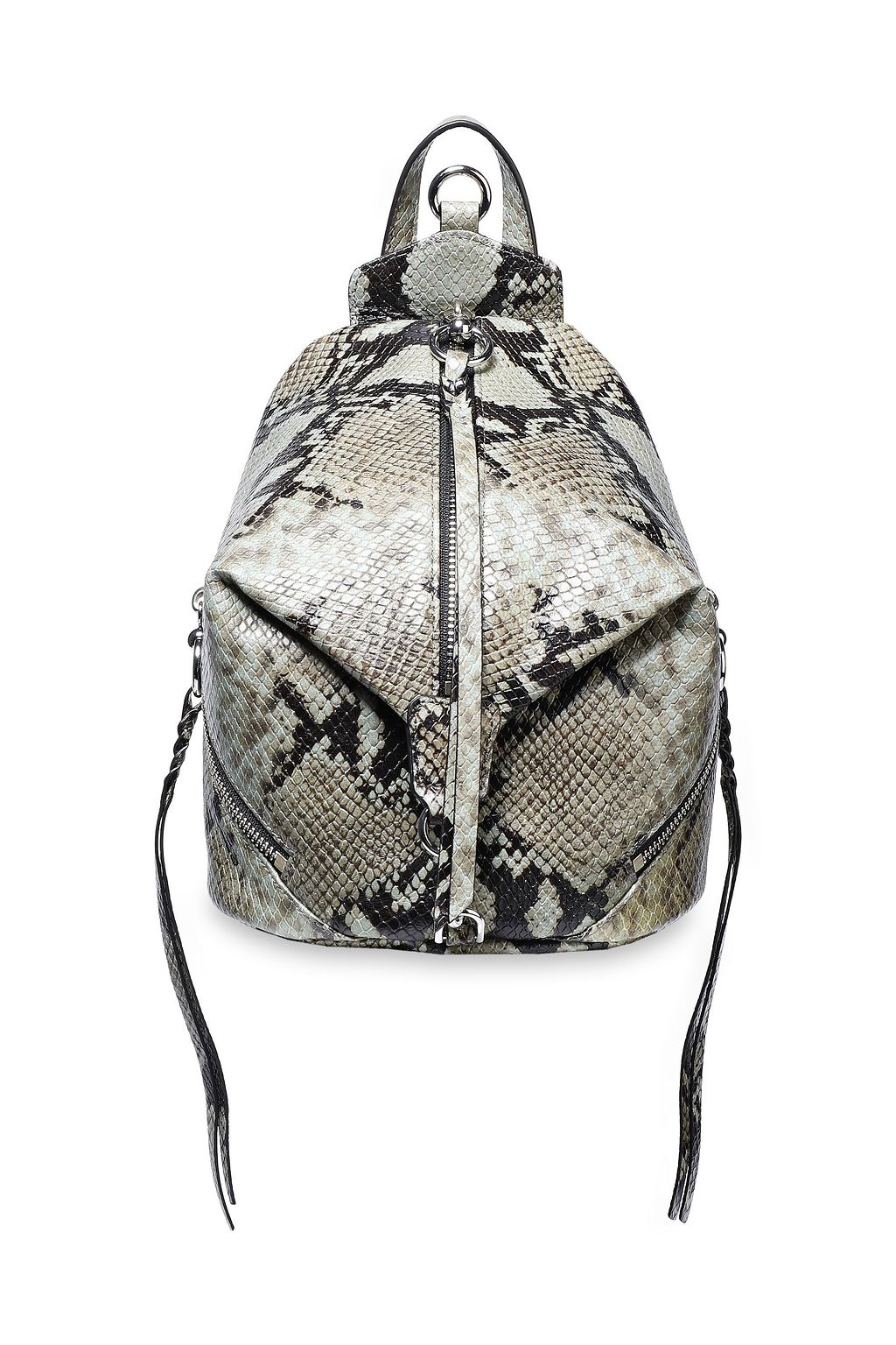 REBECCA MINKOFF Julian convertible snake-effect leather backpack
