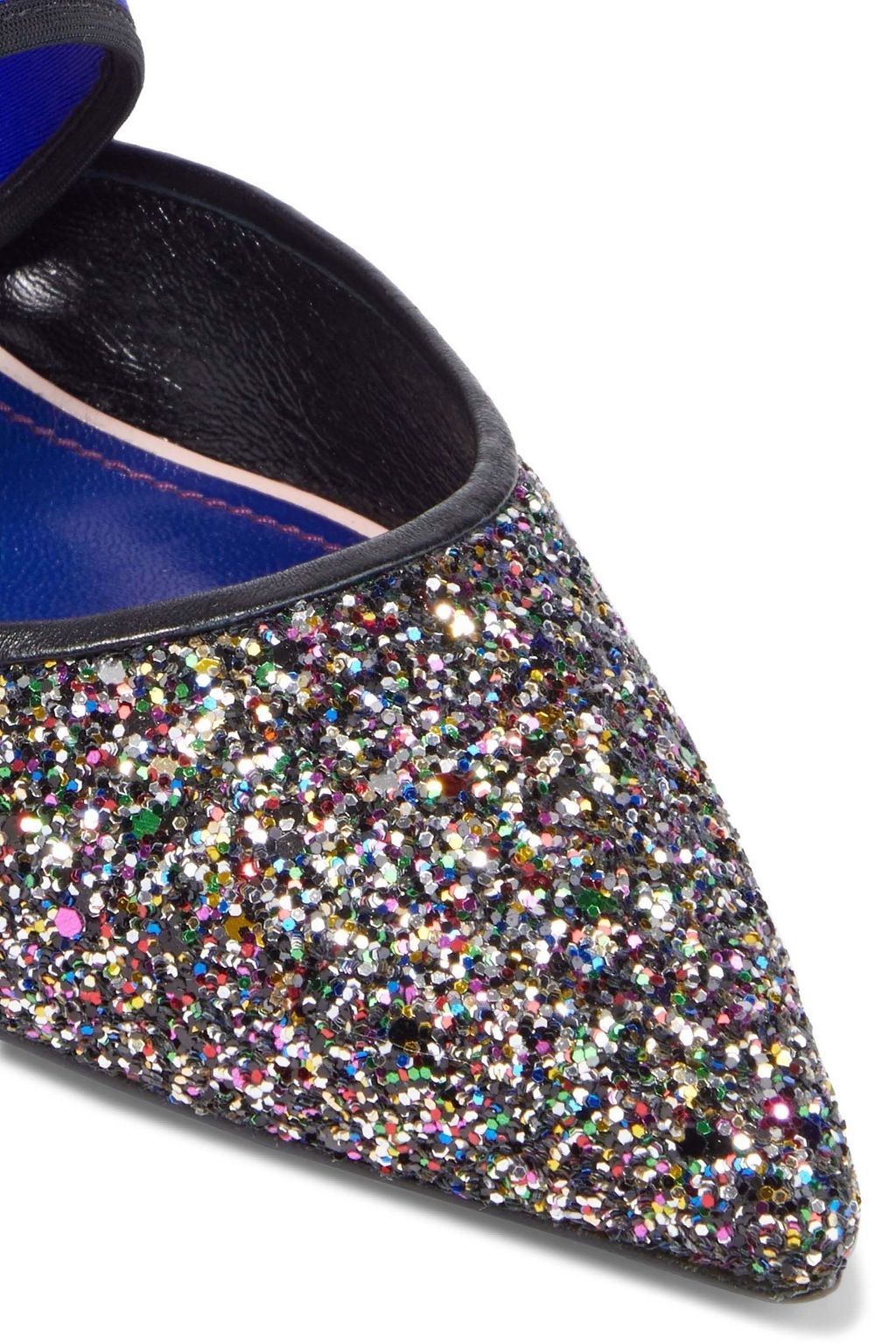PUCCI Glittered neoprene slingback pumps