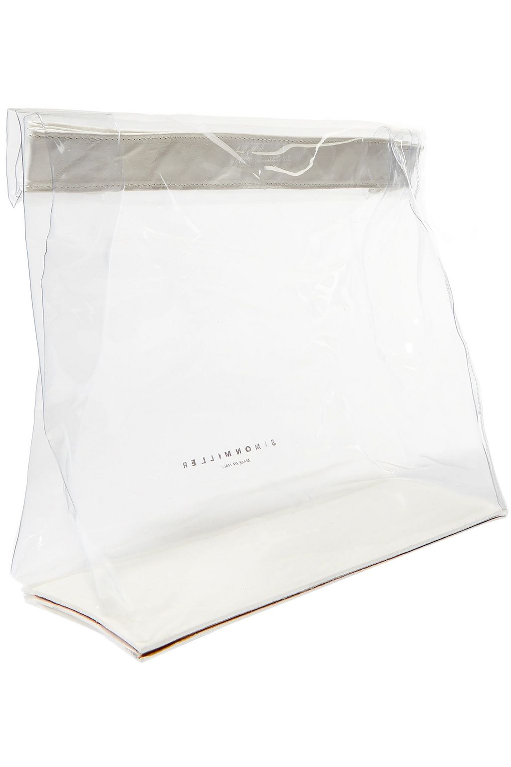 SIMON MILLER Lunchbag 30 leather-trimmed PVC clutch