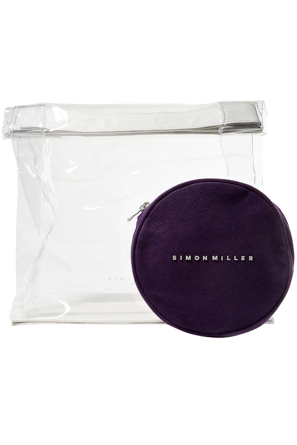 SIMON MILLER Lunchbag 30 leather-trimmed PVC clutch