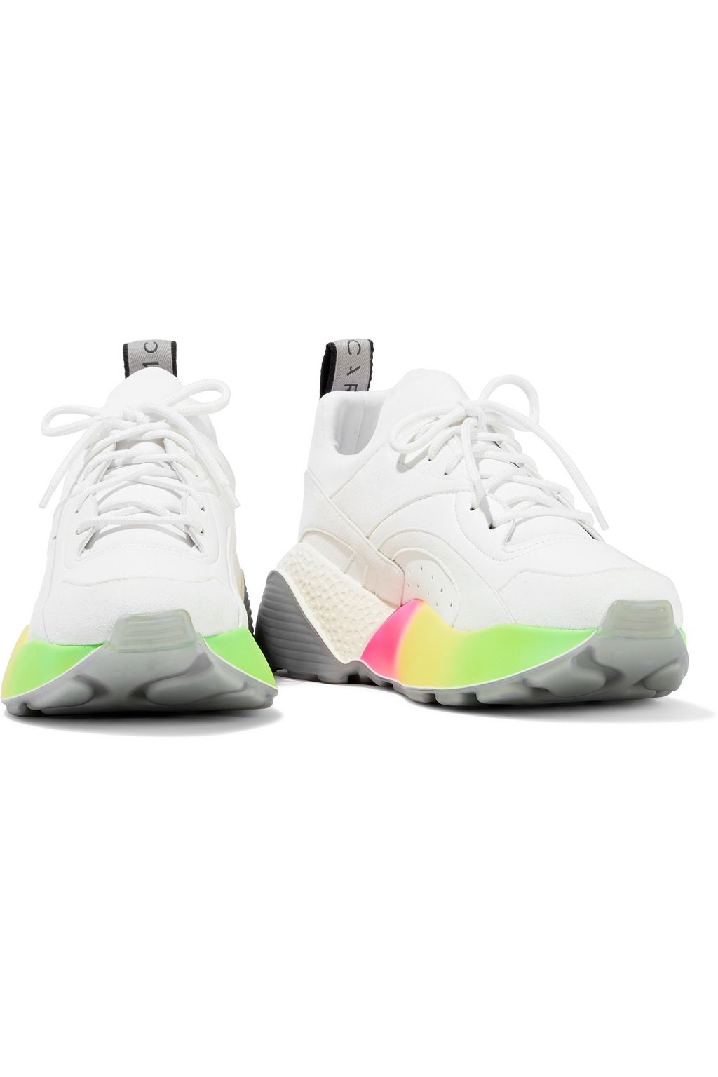 STELLA MCCARTNEY Eclypse neoprene, faux suede and faux leather sneakers
