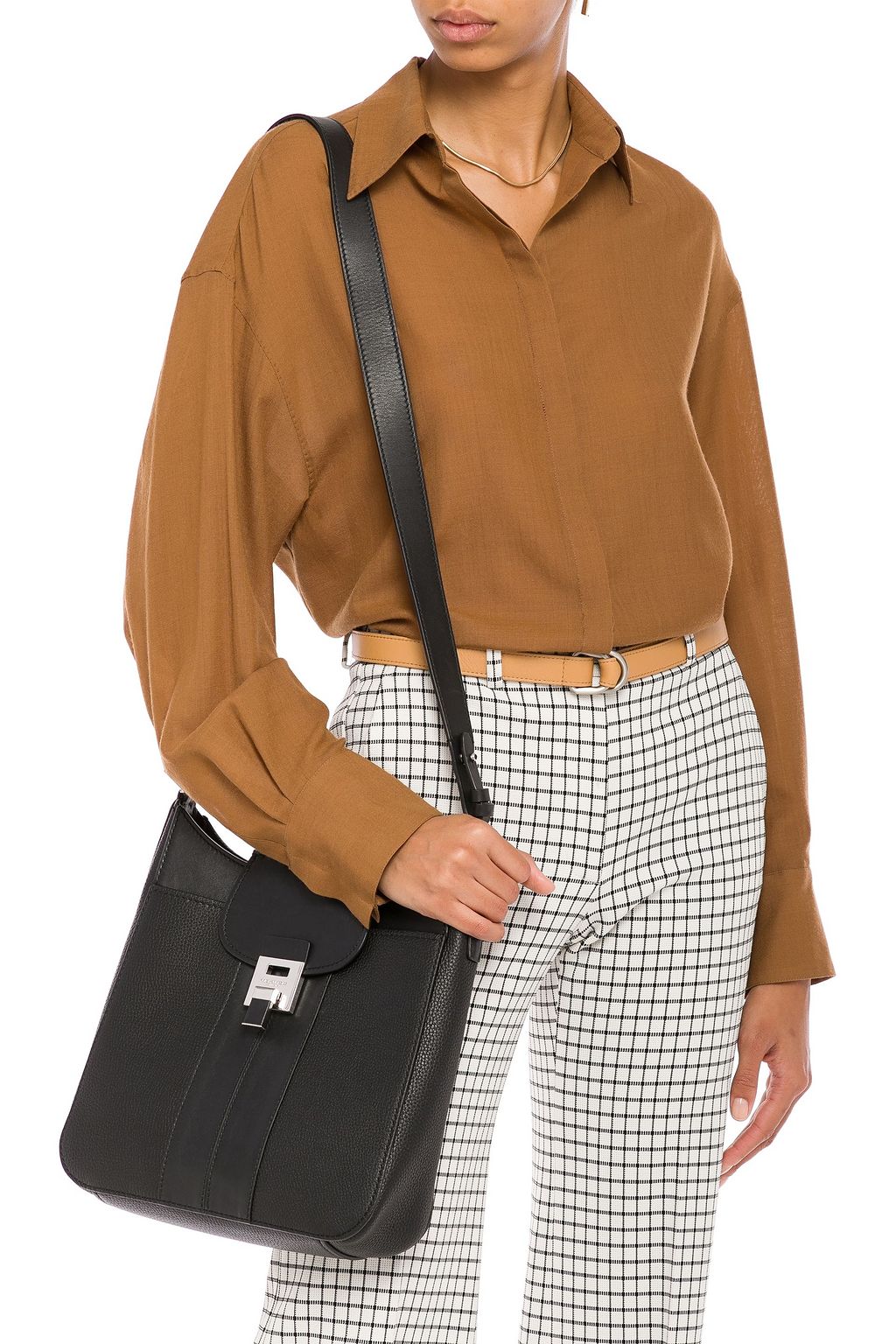 MICHAEL KORS COLLECTION Pebbled-leather shoulder bag