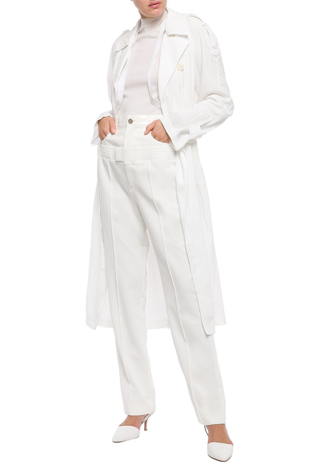 HELMUT LANG Belted shell trench coat