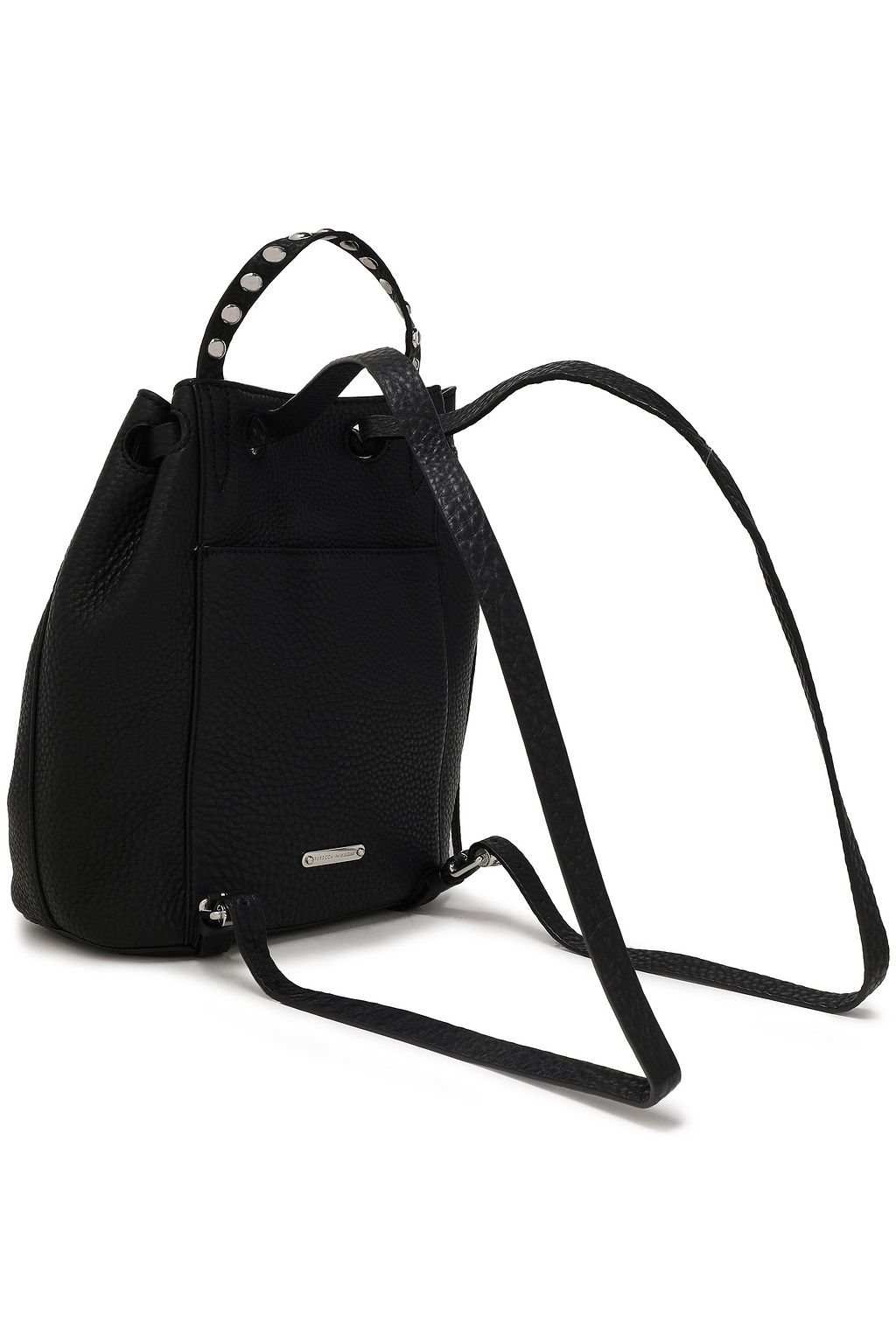 REBECCA MINKOFF Studded pebbled-leather backpack