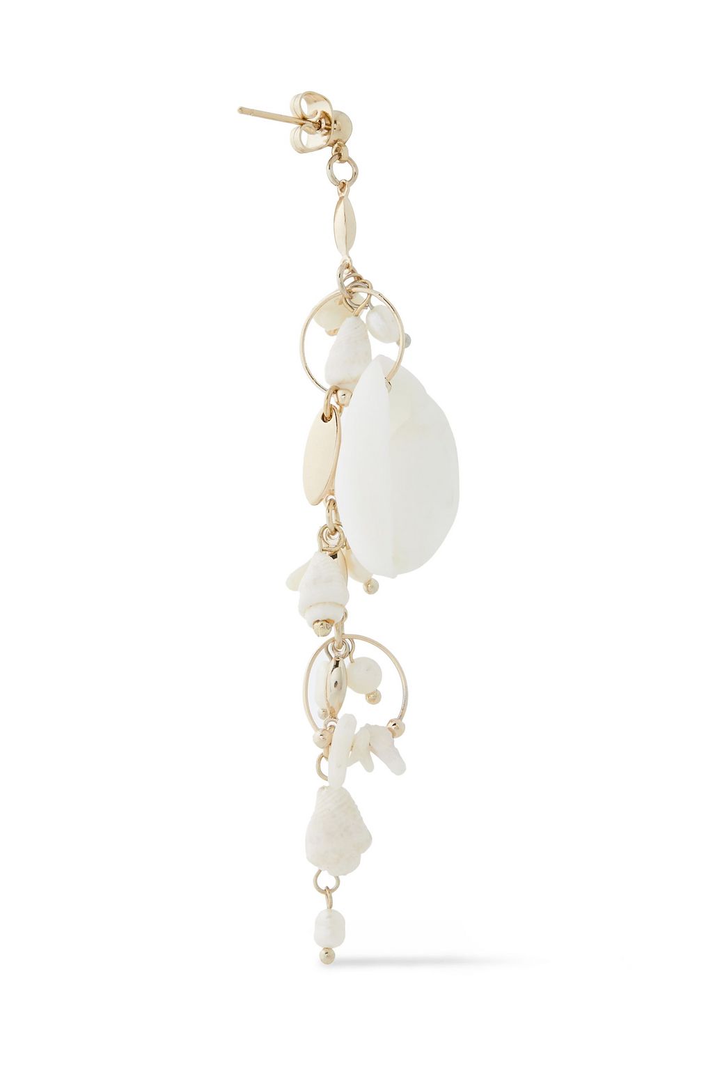 ZIMMERMANN Gold-plated shell earrings