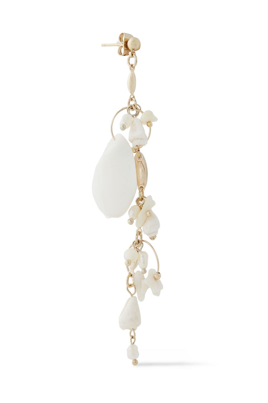 ZIMMERMANN Gold-plated shell earrings