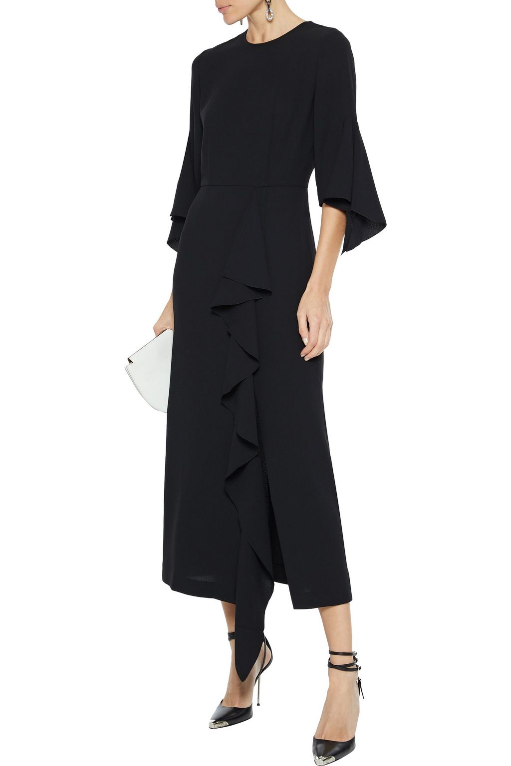 GOEN.J Ruffled crepe midi dress