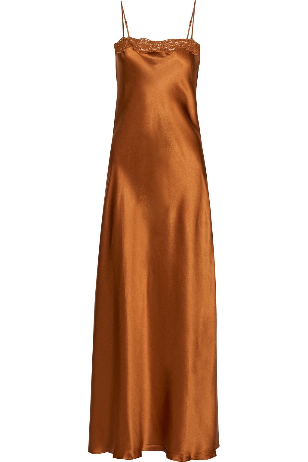 silk copper dress