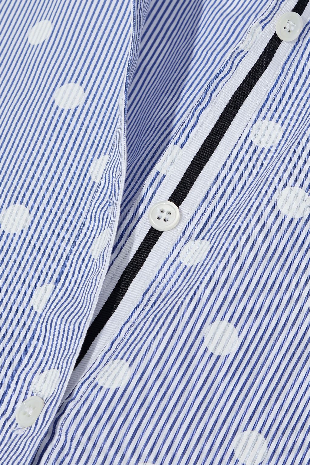 STATESIDE Tie-back printed cotton-poplin shirt