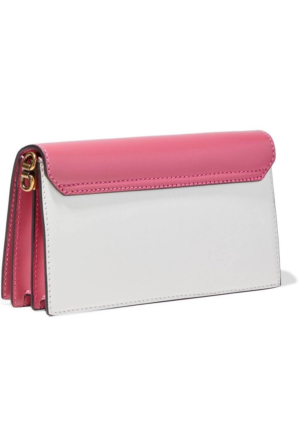 ROBERTO CAVALLI Two-tone printed leather shoulder bag