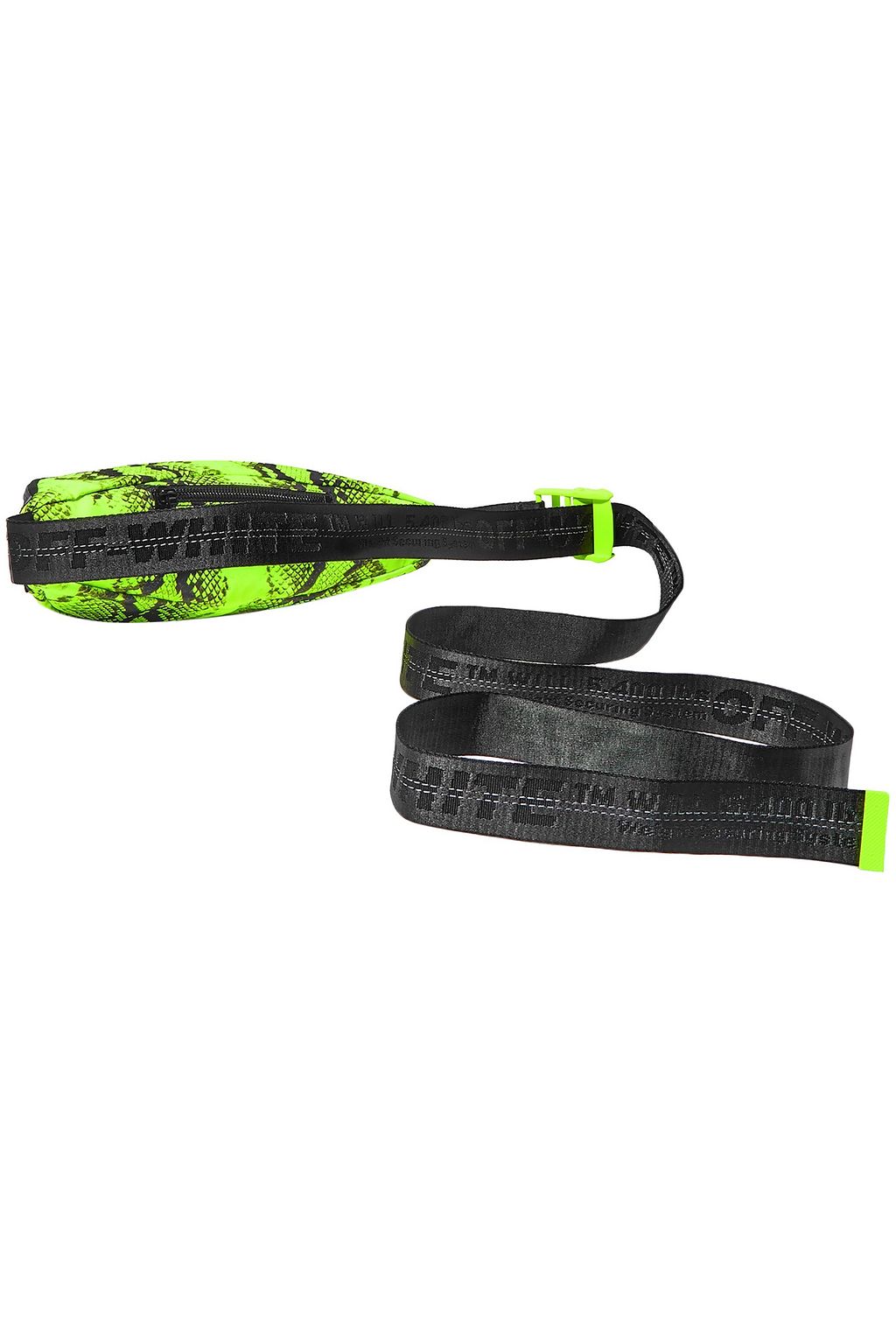 OFF-WHITE™ Neon snake-print shell belt bag