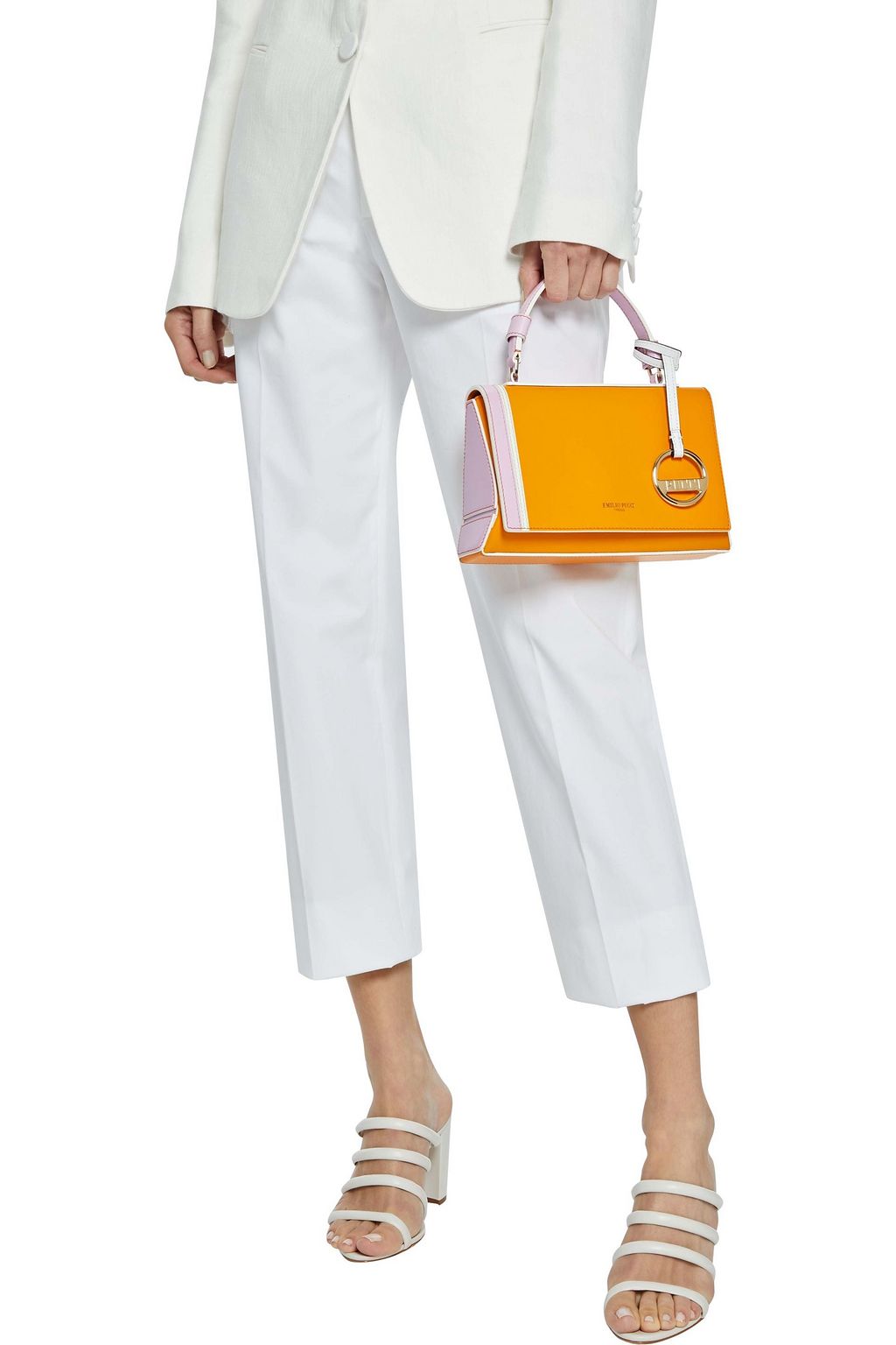 PUCCI Pilot mini color-block leather shoulder bag