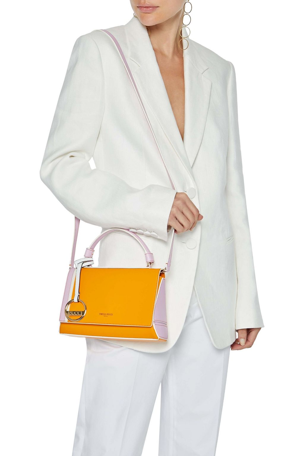 PUCCI Pilot mini color-block leather shoulder bag