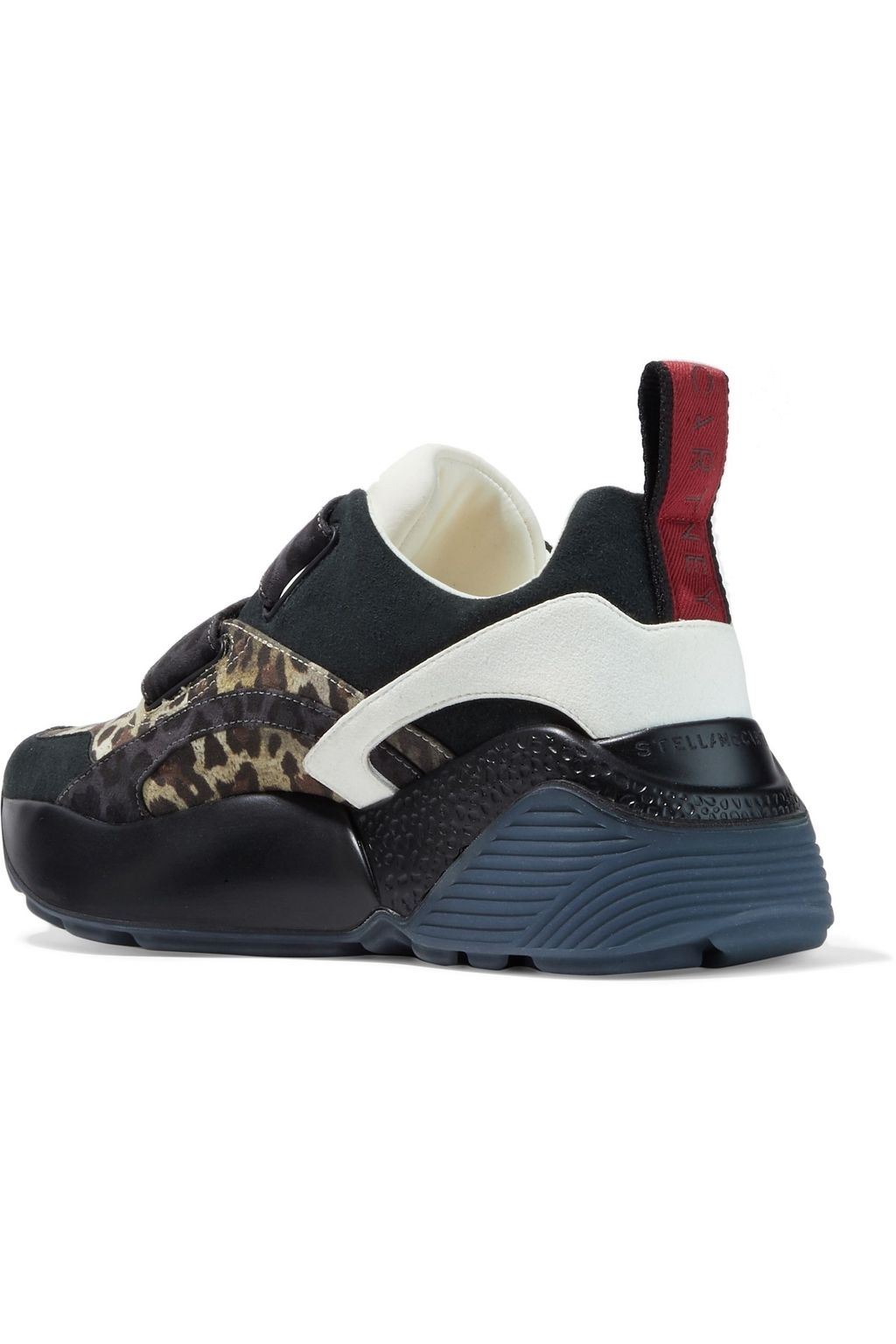 STELLA MCCARTNEY Neoprene-paneled leopard-print faux suede sneakers