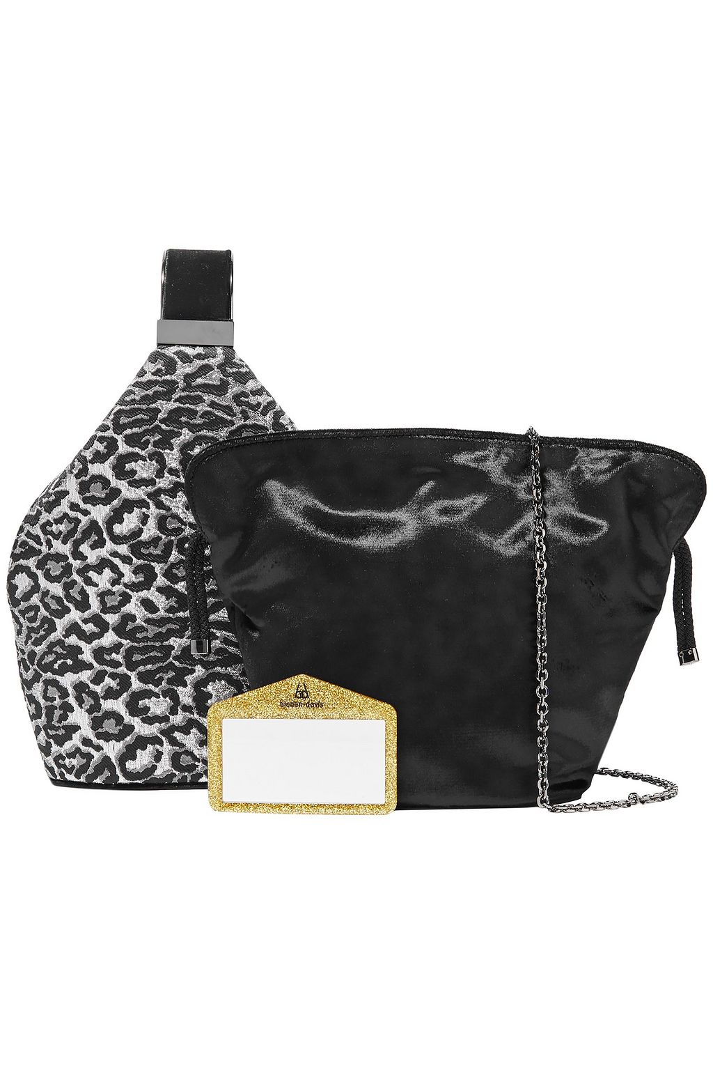 BIENEN DAVIS Kit mini velvet-trimmed metallic brocade bucket bag