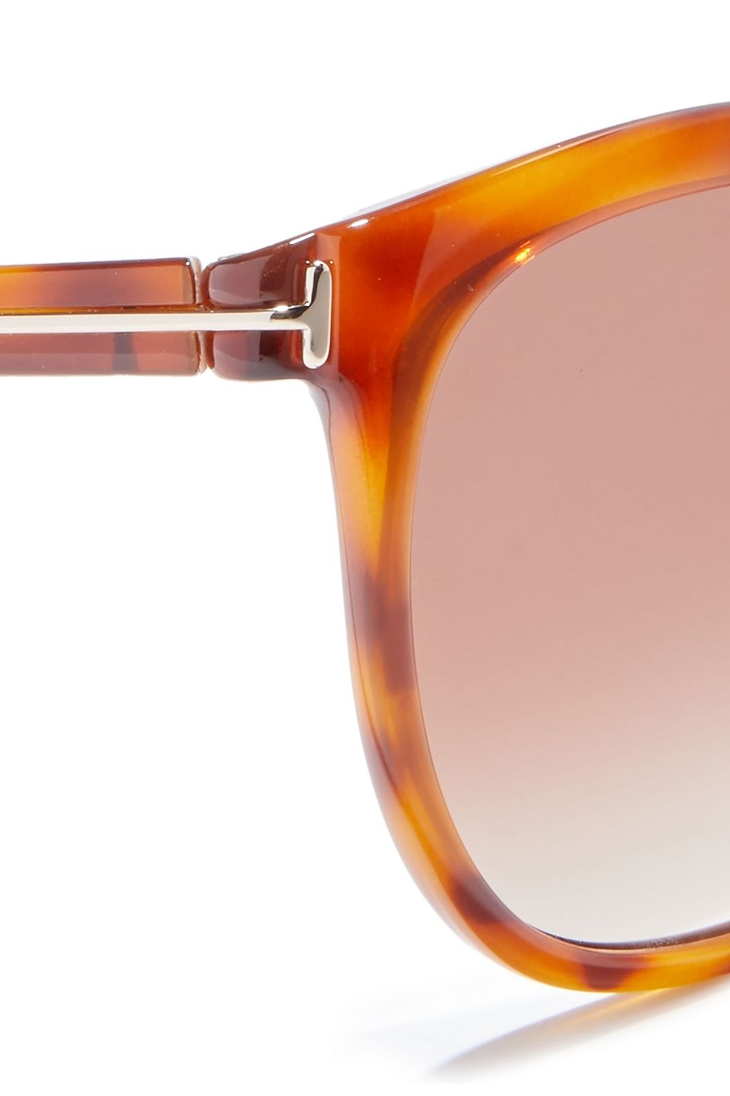 TOM FORD Geraldine round-frame tortoiseshell acetate sunglasses
