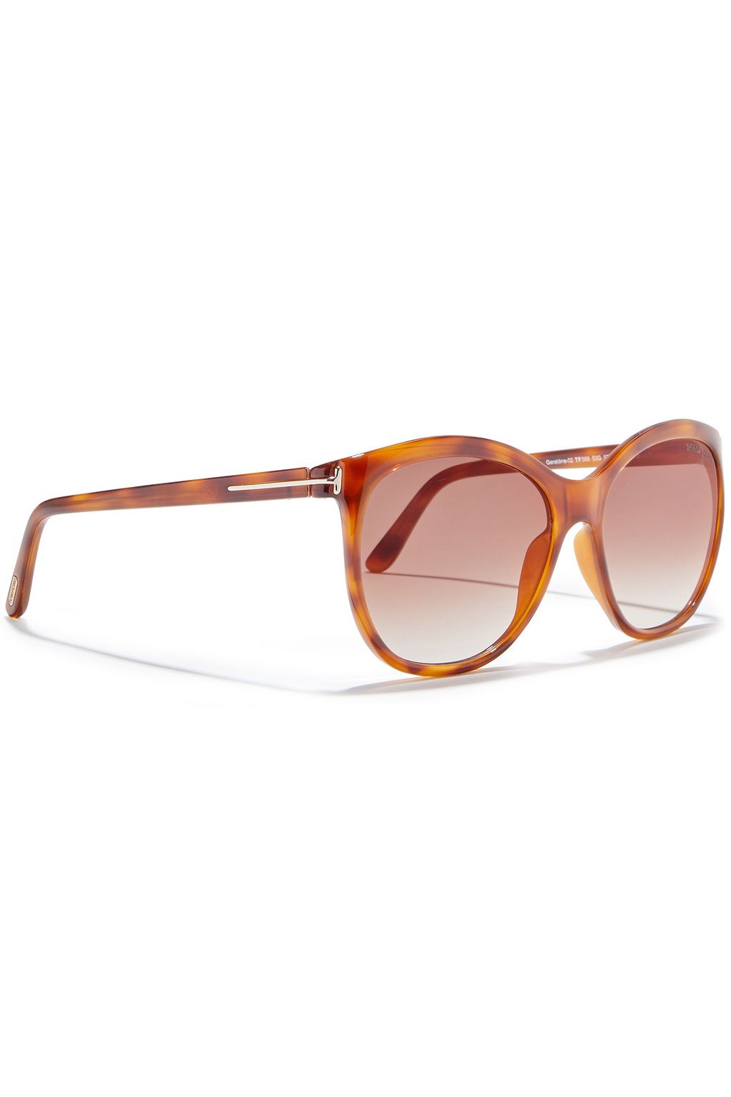 TOM FORD Geraldine round-frame tortoiseshell acetate sunglasses