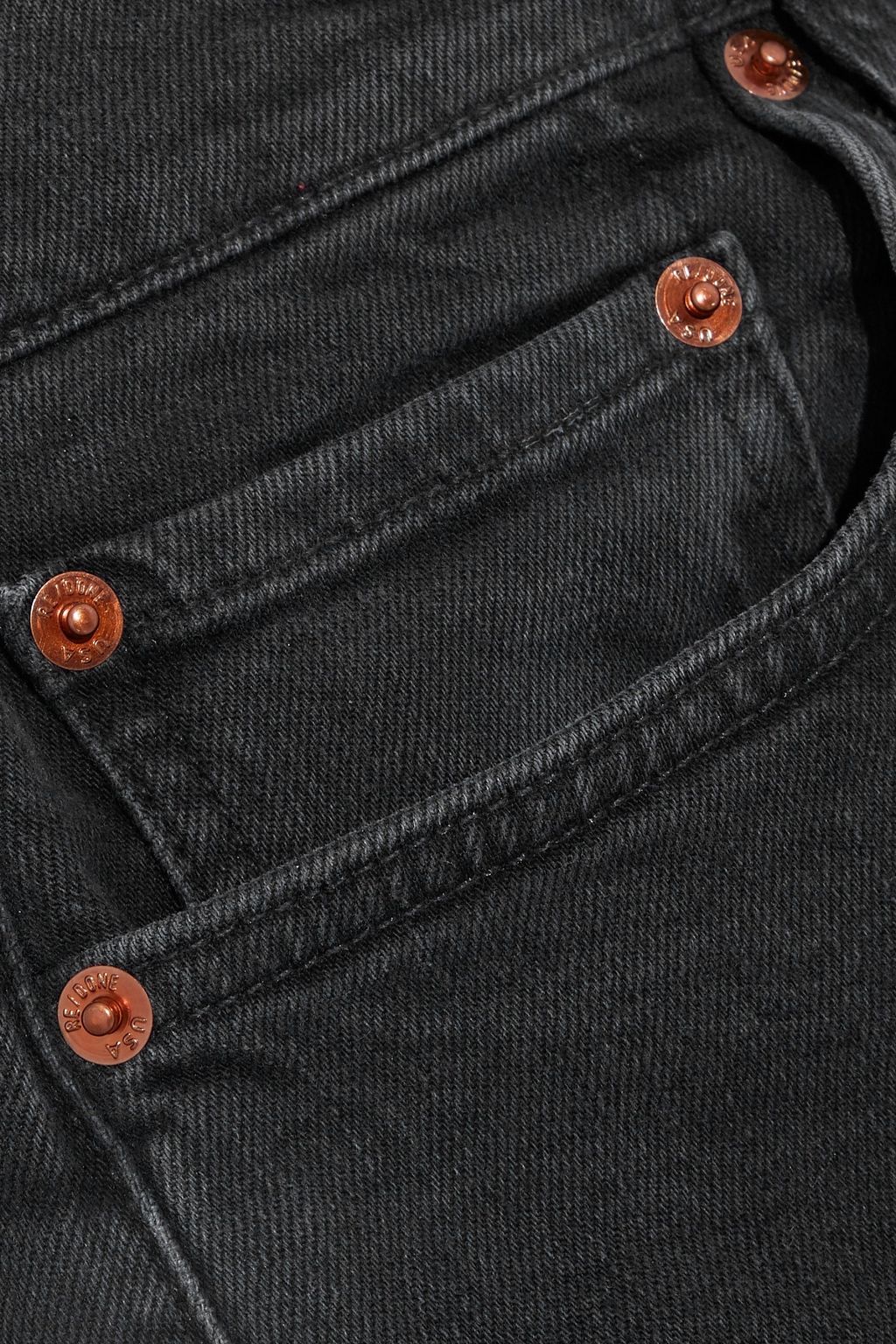 RE/DONE Frayed high-rise straight-leg jeans