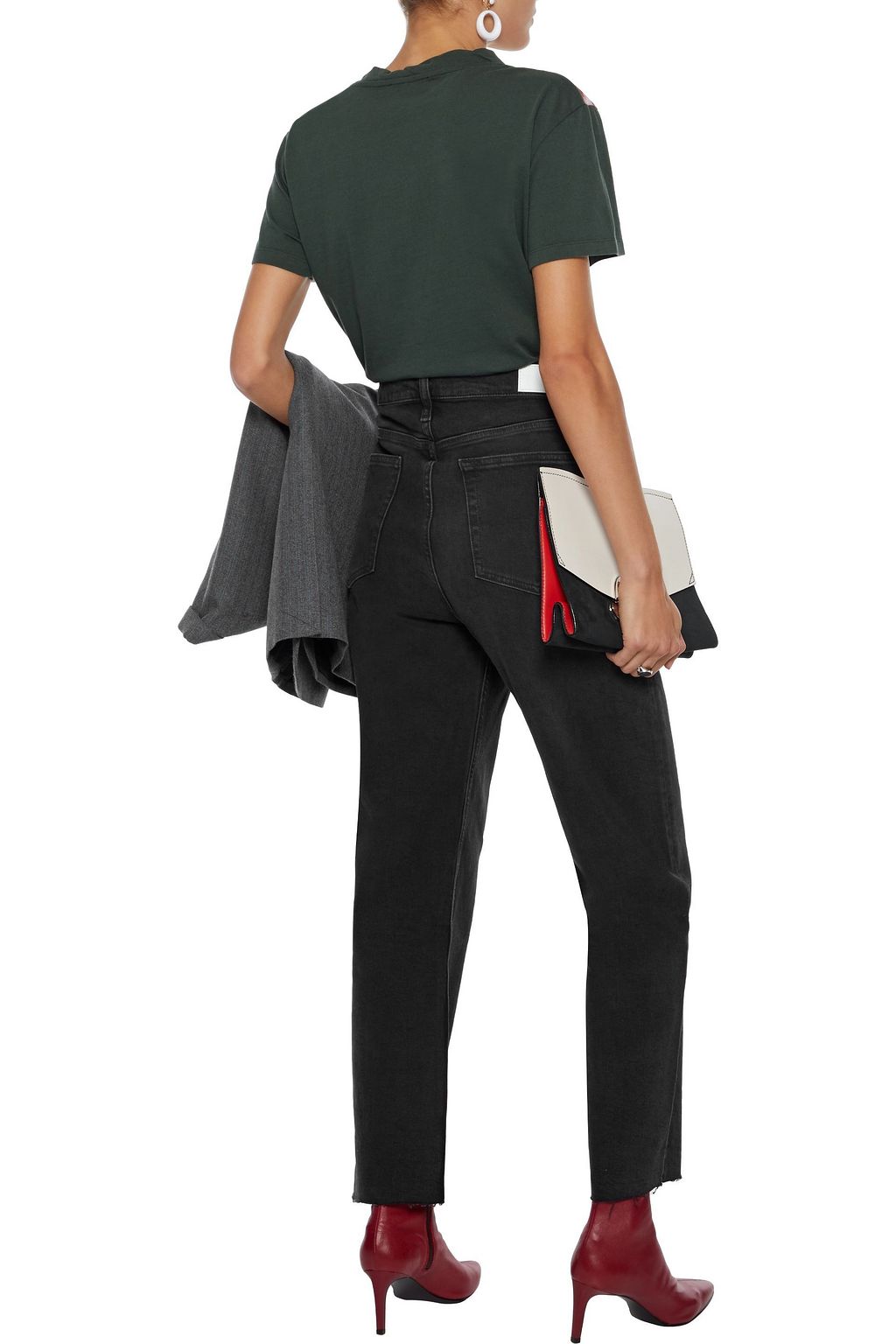 RE/DONE Frayed high-rise straight-leg jeans