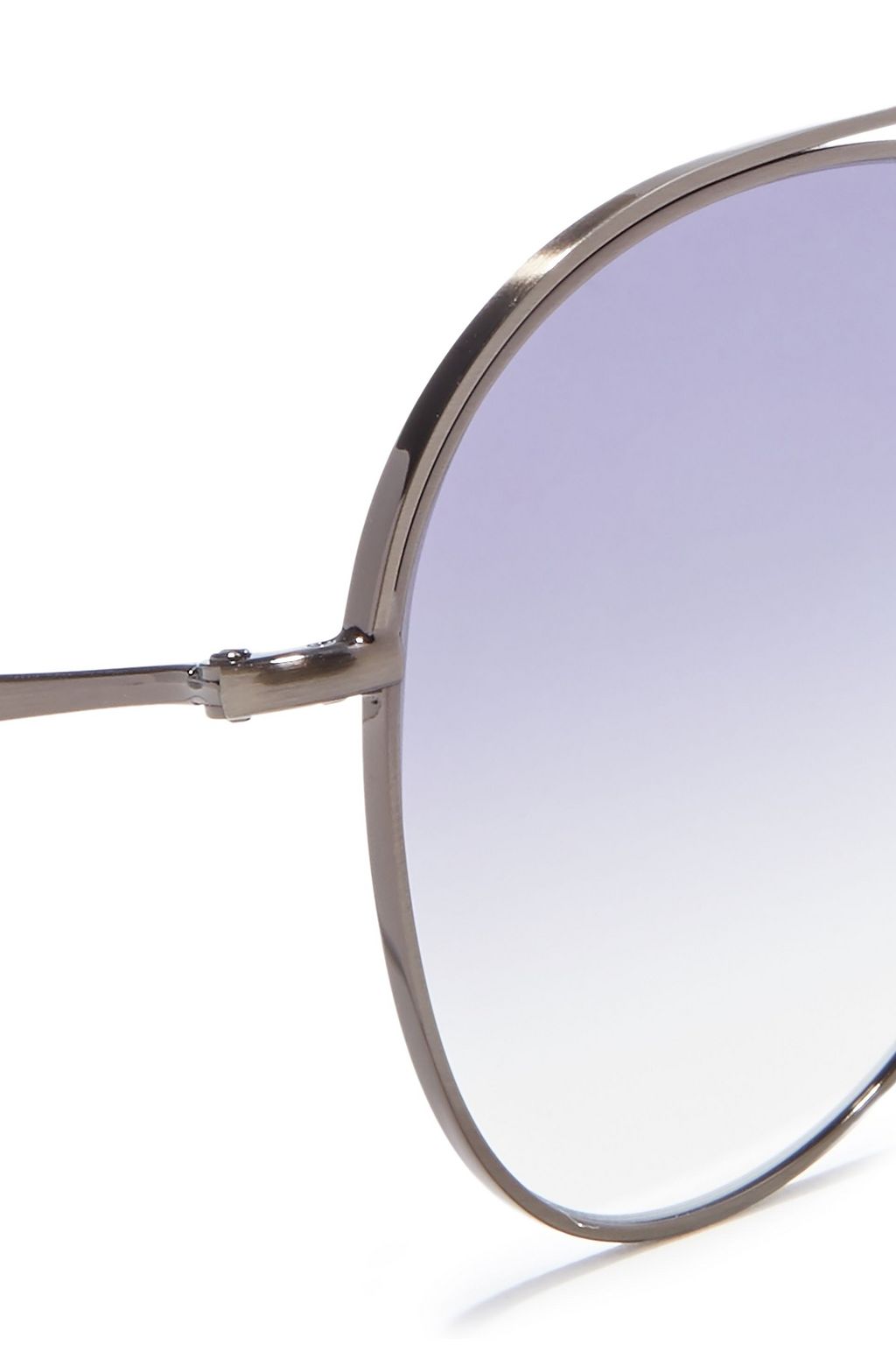 TOM FORD Aviator-style gunmetal-tone sunglasses