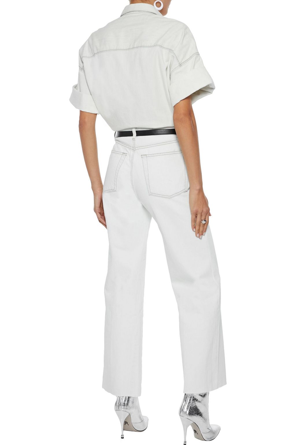 RE/DONE Frayed high-rise straight-leg jeans