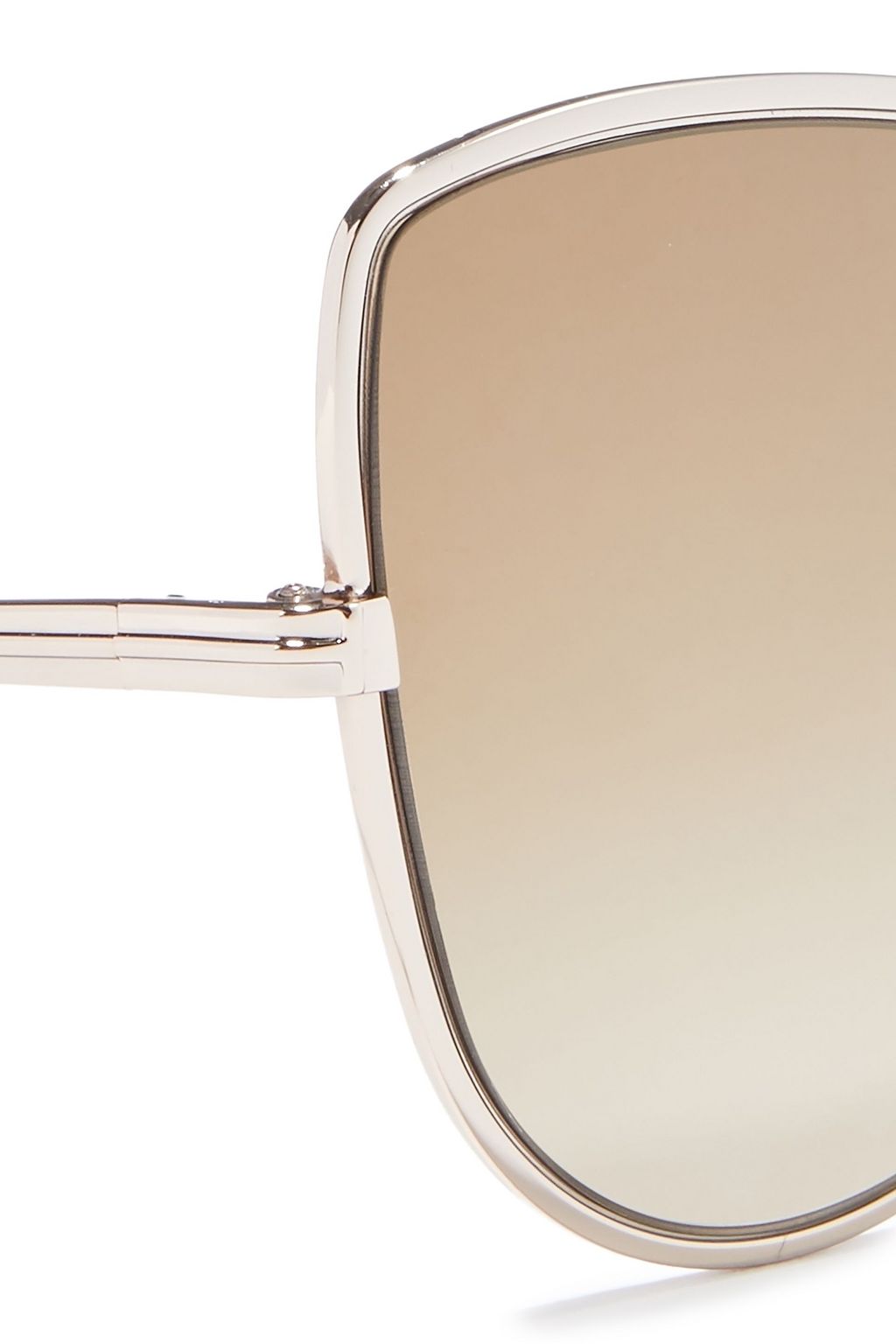 TOM FORD Elise oversized cat-eye silver-tone sunglasses