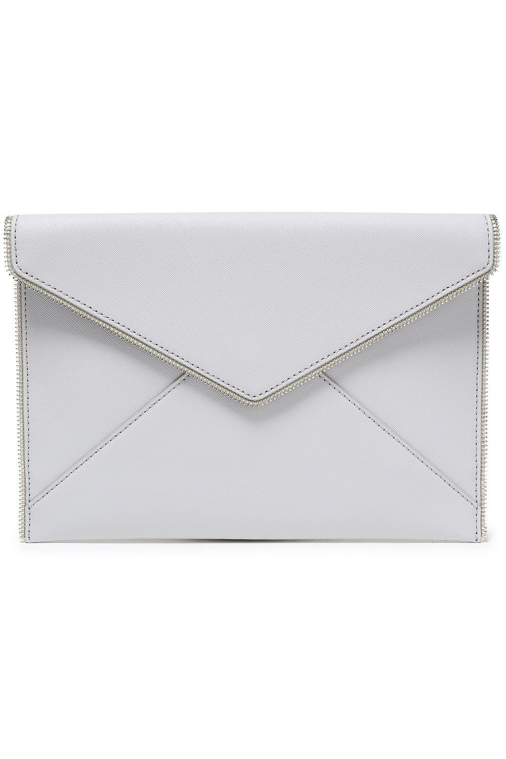 light grey clutch bag