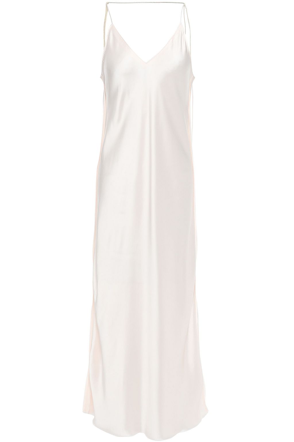 midi slip dress white